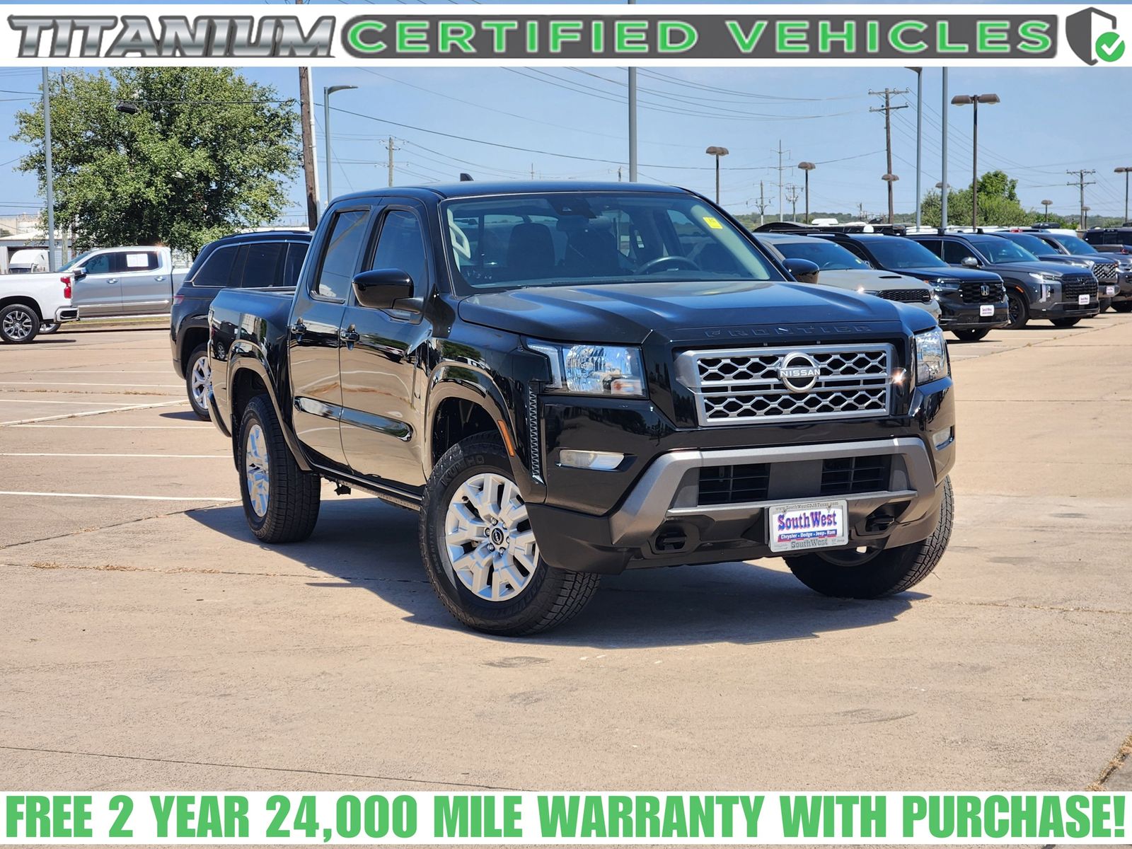 Super Black 2023 Nissan Frontier Pickup Truck Four-Wheel Drive 9-Speed Automatic