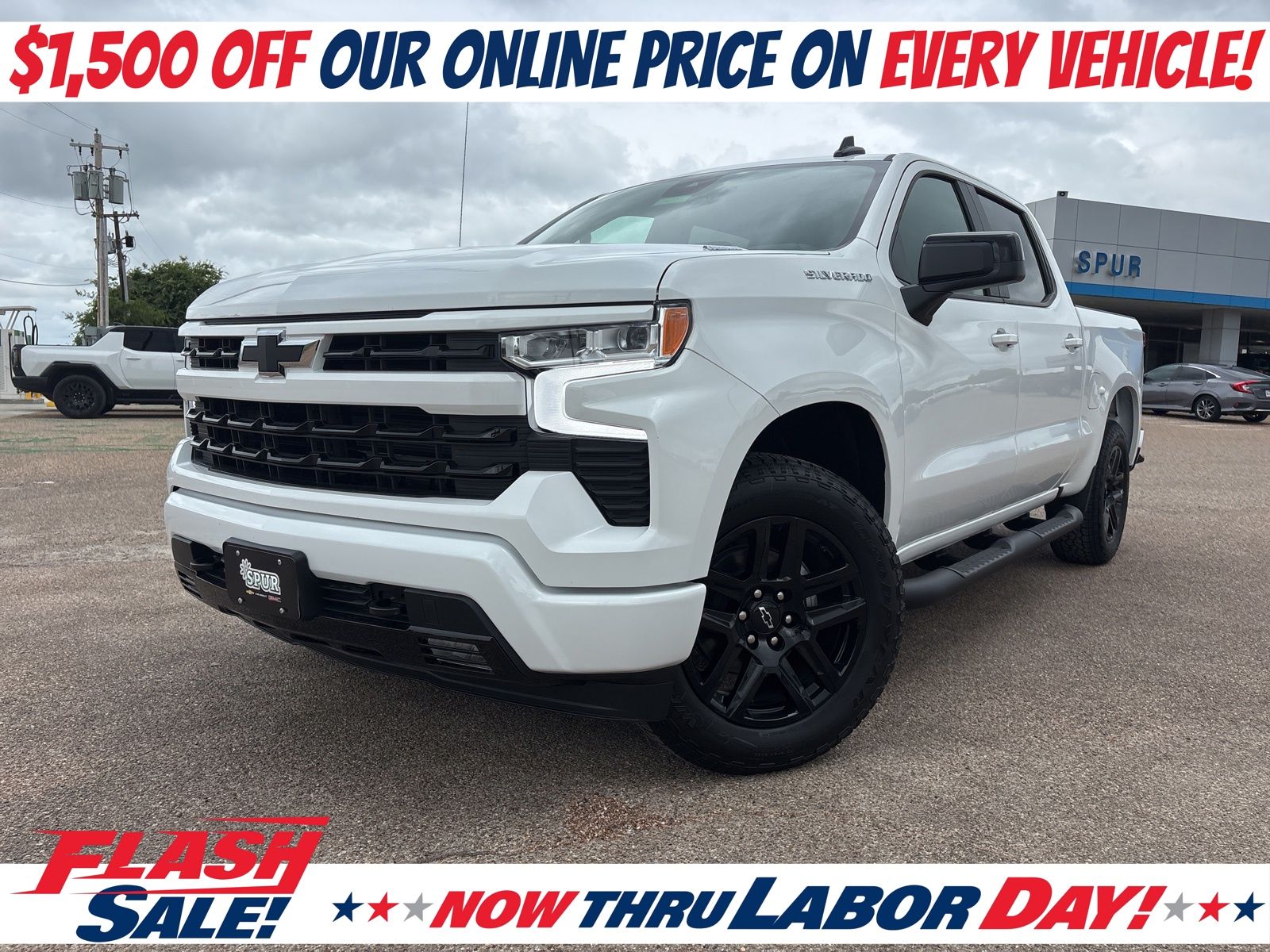 Summit White 2026 Chevrolet Silverado 1500 Pickup Truck 4X2 8-Speed Automatic