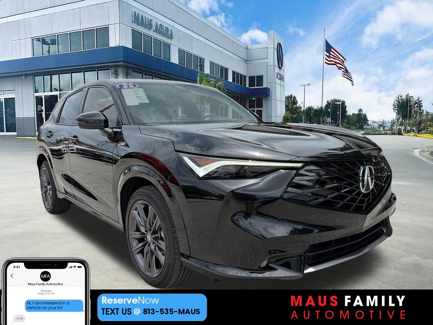 Crystal Black Pearl 2025 Acura ADX SUV / Crossover Front-Wheel Drive Continuously Variable Transmission