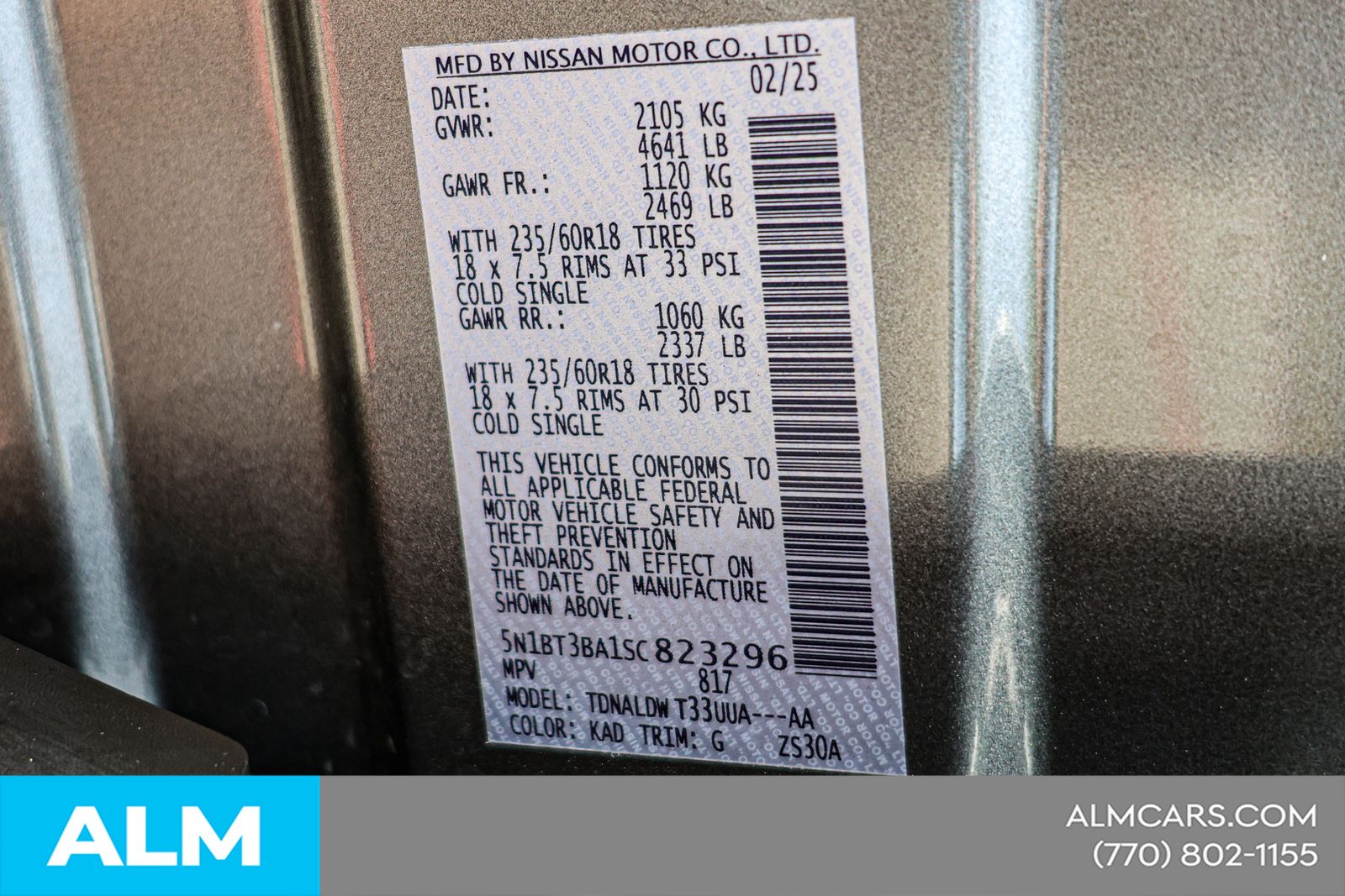 Used 2025 Gray Nissan SV image 48