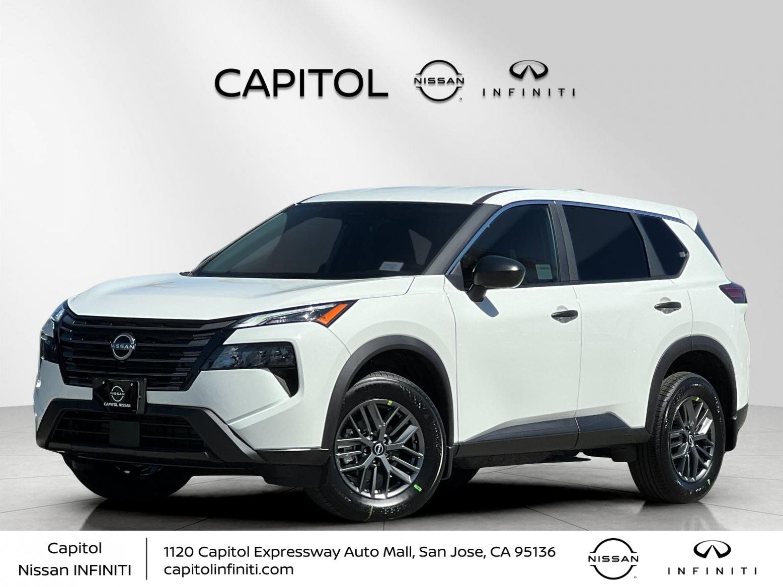 Glacier White 2026 Nissan Rogue S FWD SUV / Crossover Front-Wheel Drive Continuously Variable Transmission