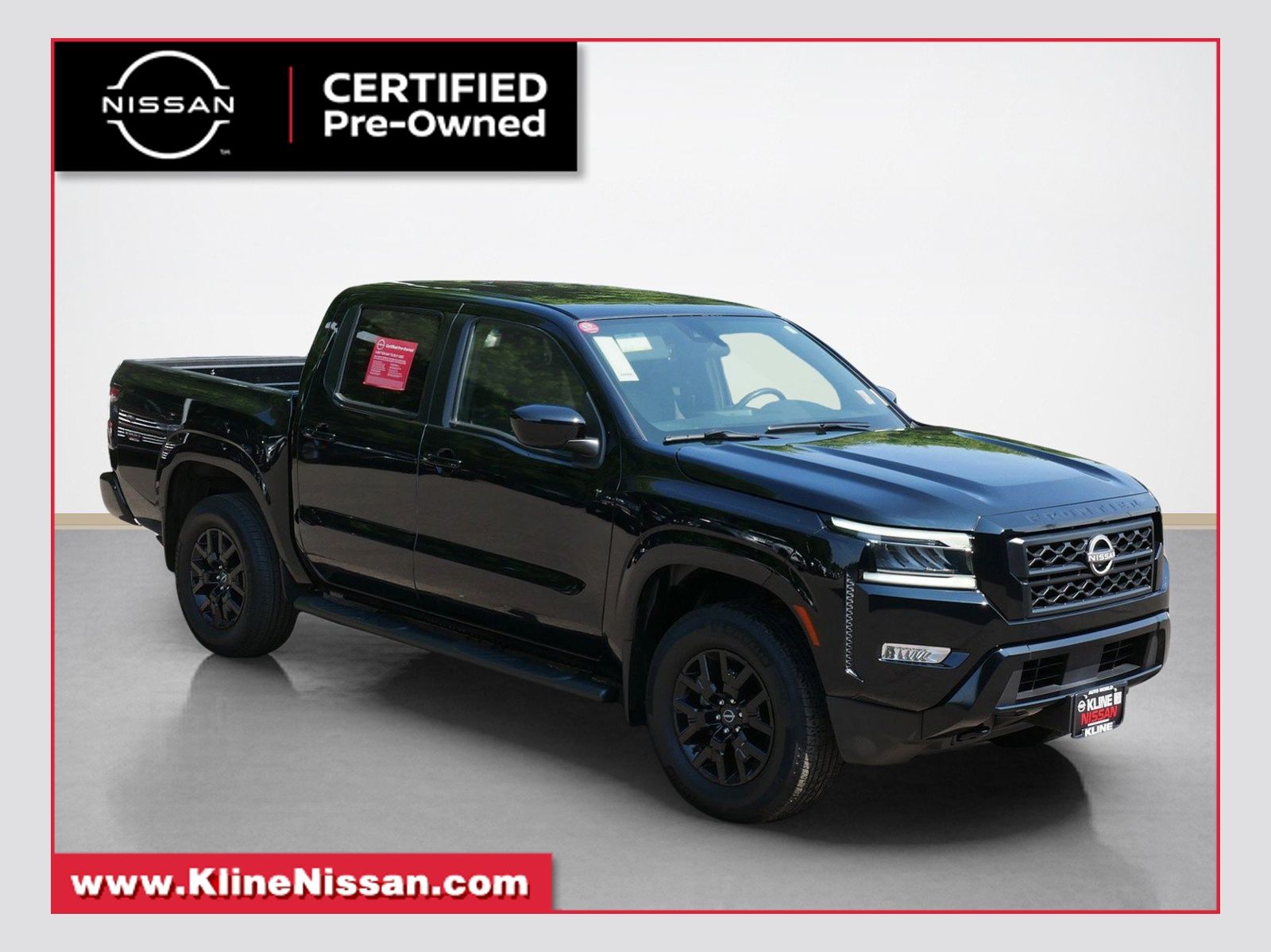 Super Black 2023 Nissan Frontier Pickup Truck Four-Wheel Drive 9-Speed Automatic