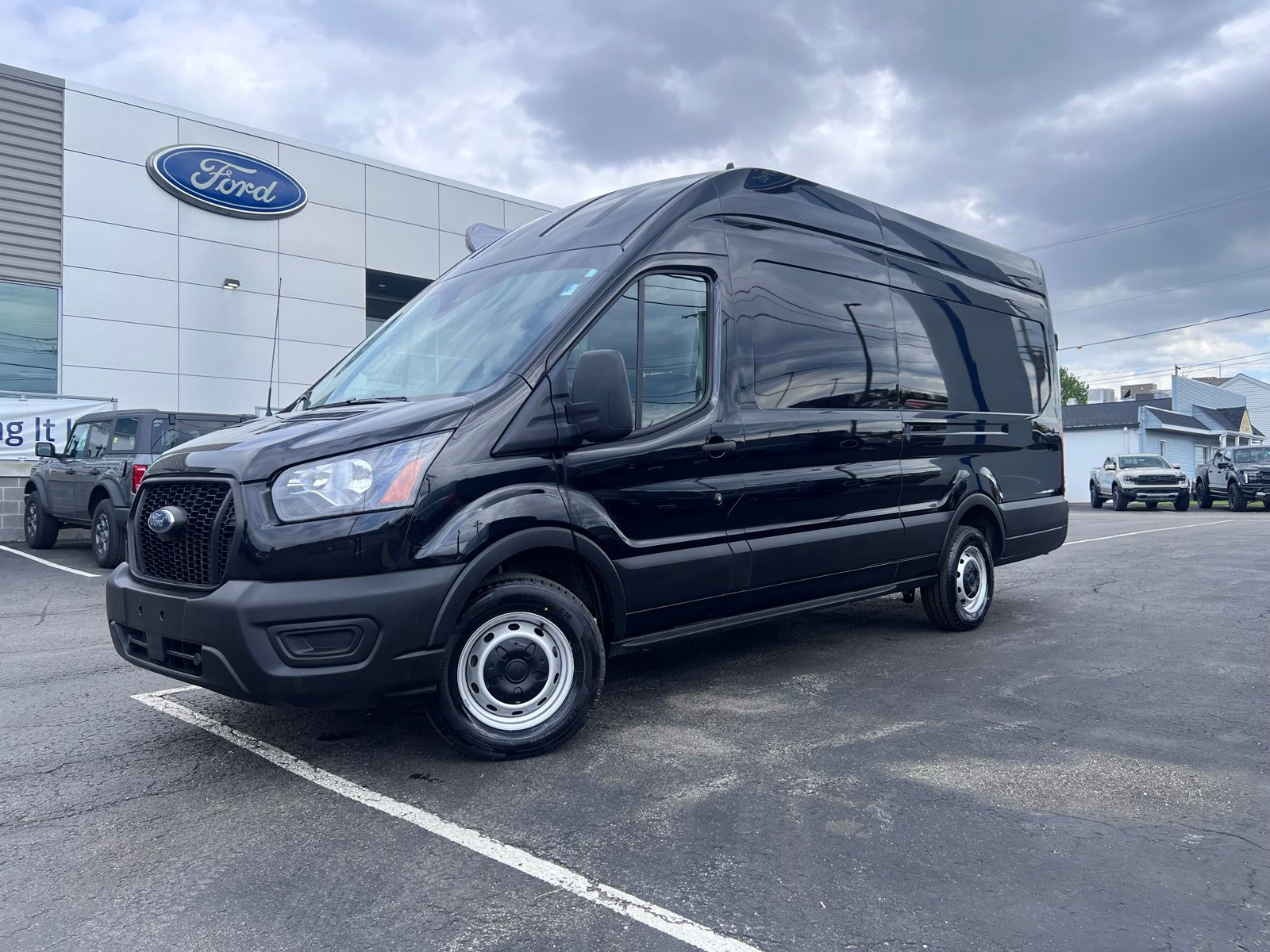 Black Metallic 2023 Ford Transit Cargo Van Rear-Wheel Drive