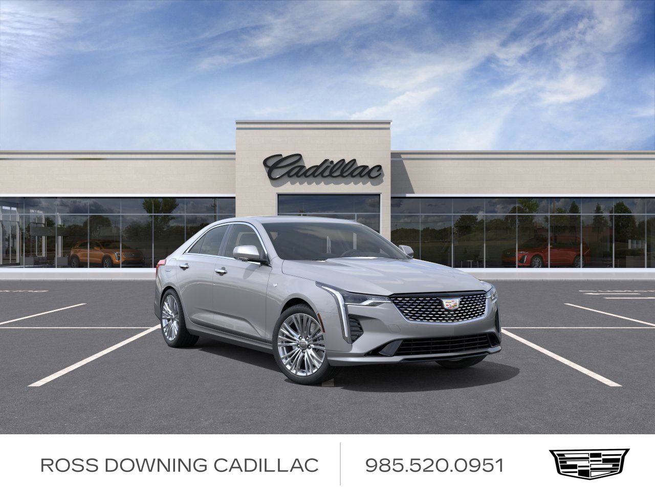 2026 Cadillac CT4 Premium Luxury Silver at Ross Downing Buick GMC