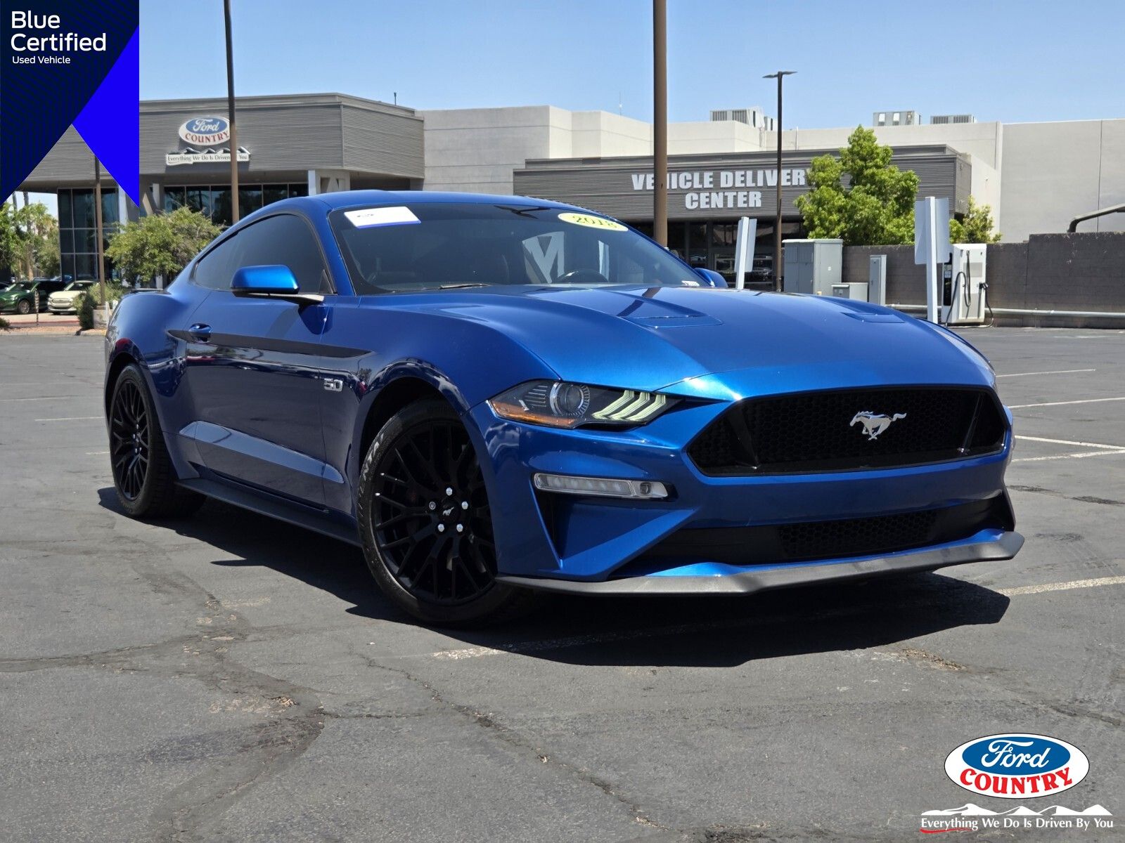 Lightning Blue Metallic 2018 Ford Mustang GT Premium Coupe RWD Coupe Rear-Wheel Drive 6-Speed Manual