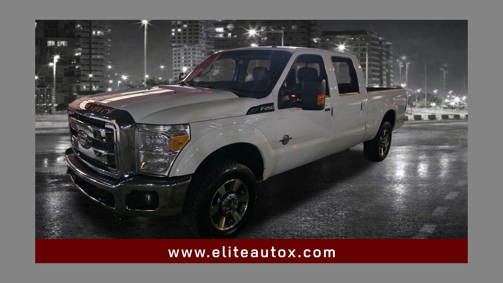 Oxford White 2015 Ford F-250 Super Duty Lariat Crew Cab 4WD Pickup Truck Four-Wheel Drive 6-Speed Automatic Overdrive