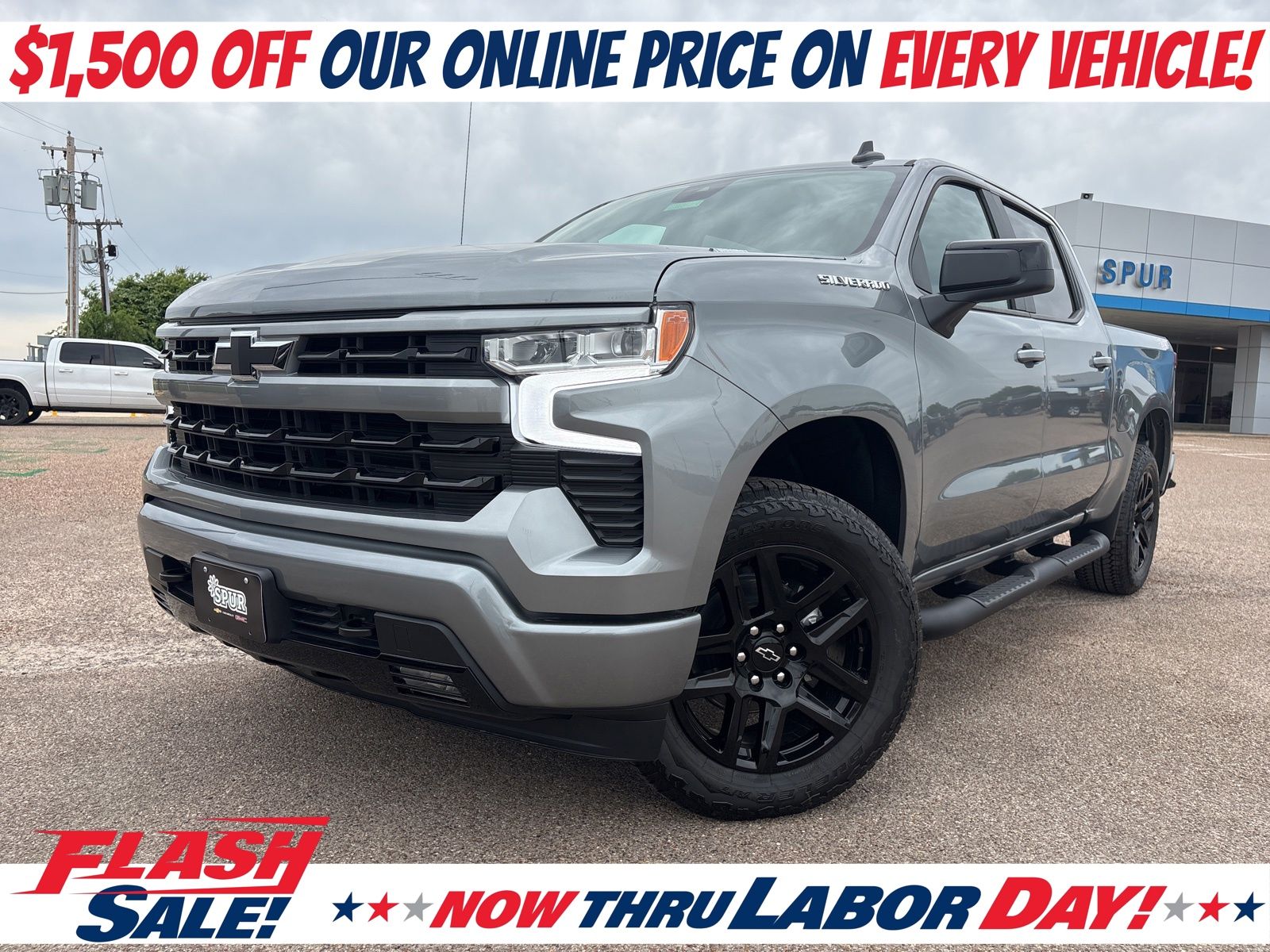 Sterling Gray Metallic 2026 Chevrolet Silverado 1500 Pickup Truck Four-Wheel Drive 8-Speed Automatic