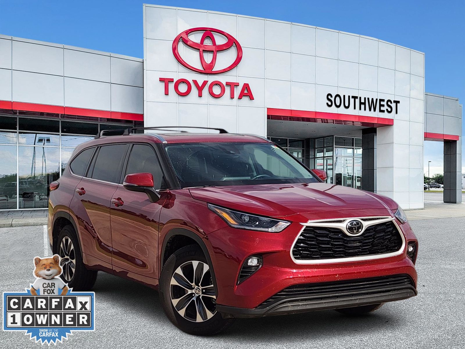 Red (Ruby Flare Pearl) 2021 Toyota Highlander SUV / Crossover Front-Wheel Drive 8-Speed Automatic