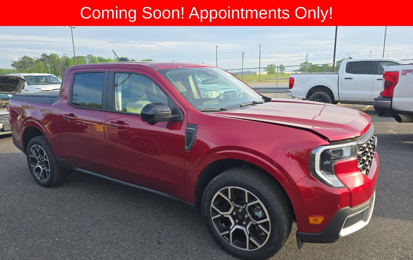 Ruby Red Metallic 2025 Ford Maverick Lariat SuperCrew AWD Pickup Truck All-Wheel Drive Continuously Variable Transmission