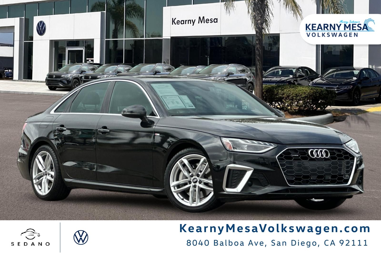 Mythos Black Metallic 2024 Audi A4 quattro Premium Plus S Line 45 TFSI AWD Sedan All-Wheel Drive 7-Speed Automatic