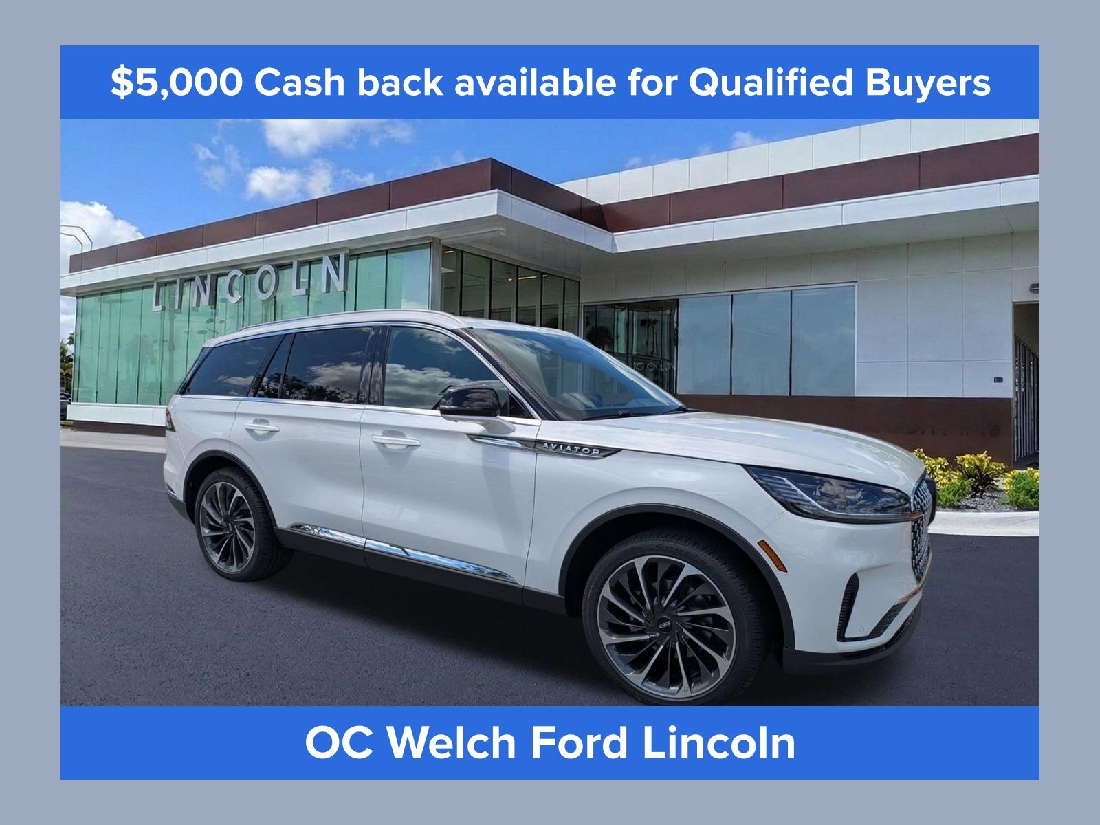 White Metallic 2026 Lincoln Aviator SUV / Crossover All-Wheel Drive Automatic