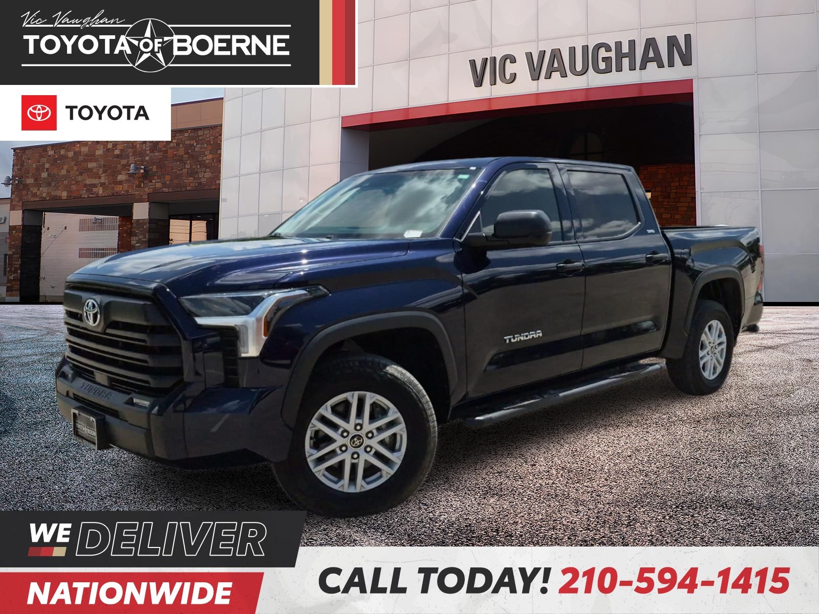Blue 2024 Toyota Tundra Pickup Truck Four-Wheel Drive Automatic