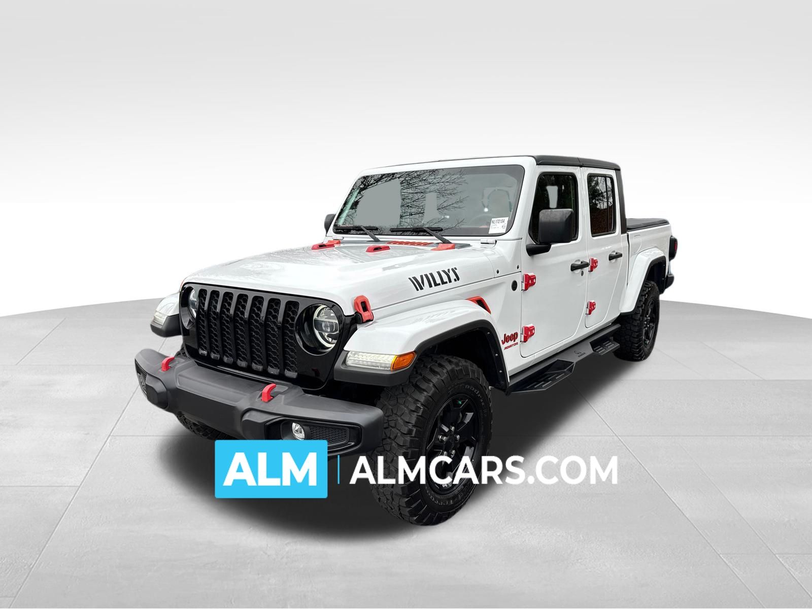 Bright White Clearcoat 2022 Jeep Gladiator Willys Crew Cab 4WD Pickup Truck Four-Wheel Drive 8-Speed Automatic
