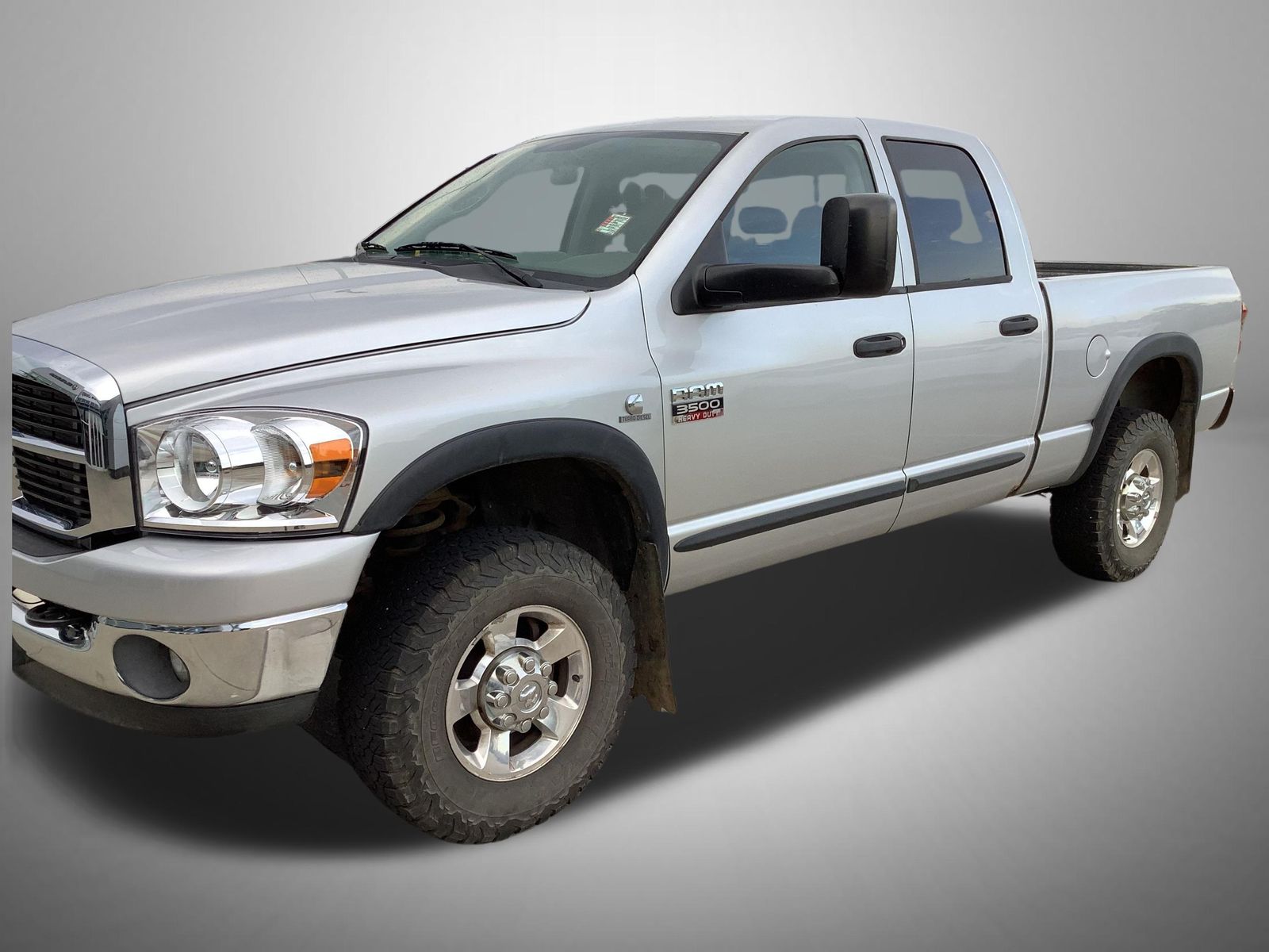 Bright Silver Metallic 2007 Dodge RAM 3500 Pickup Truck Four-Wheel Drive 6-Speed Manual