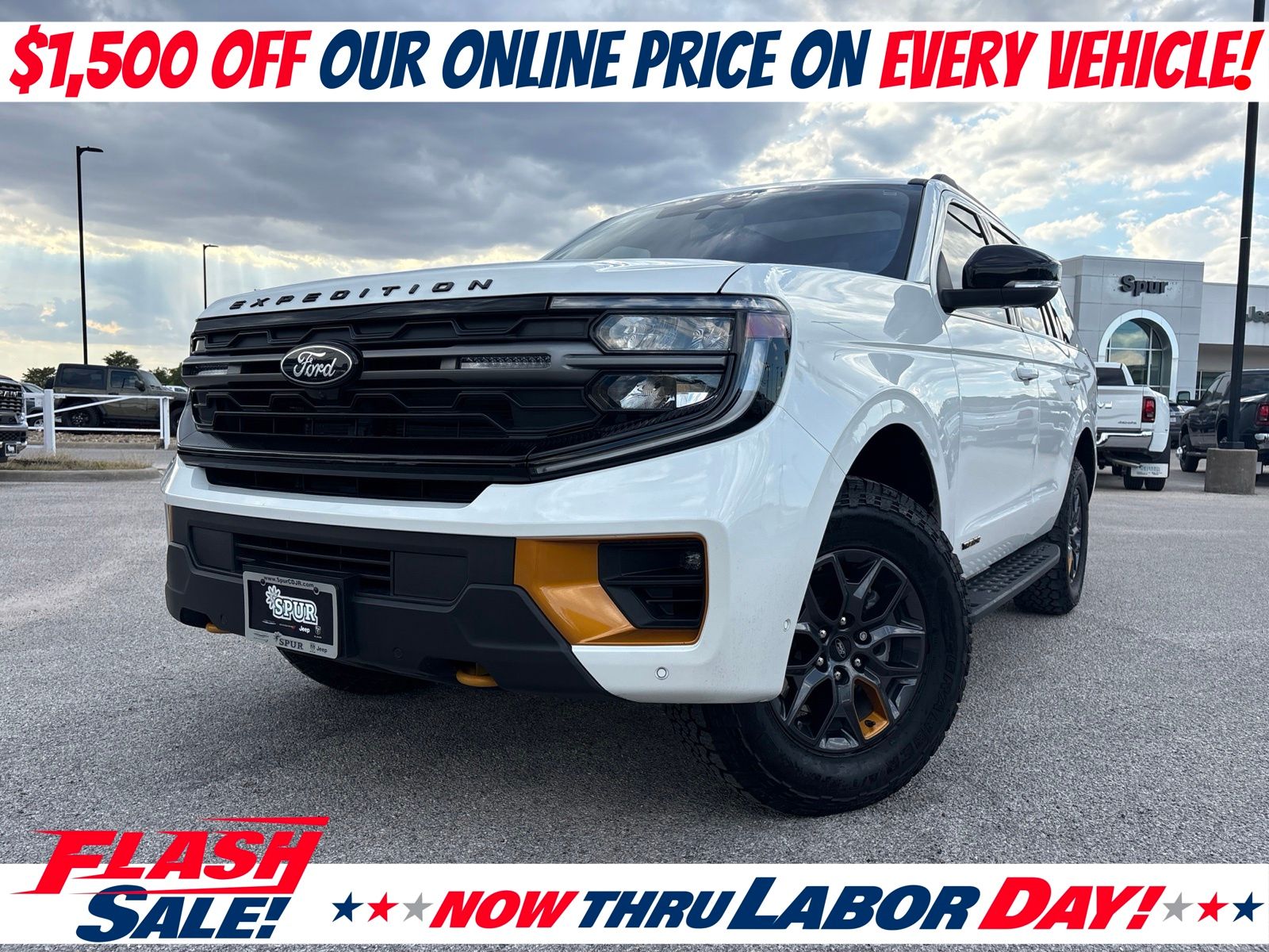 White Metallic 2025 Ford Expedition SUV / Crossover Four-Wheel Drive Automatic