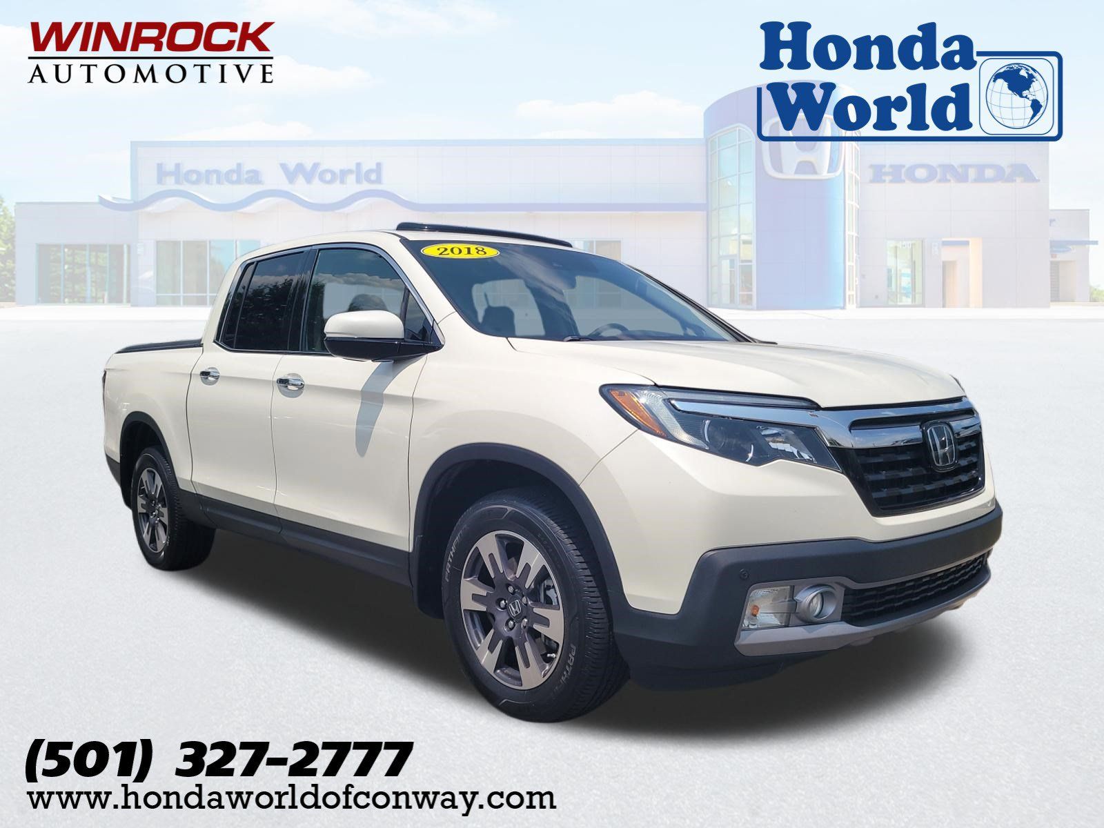 White Diamond Pearl 2018 Honda Ridgeline Pickup Truck All-Wheel Drive 6-Speed Automatic