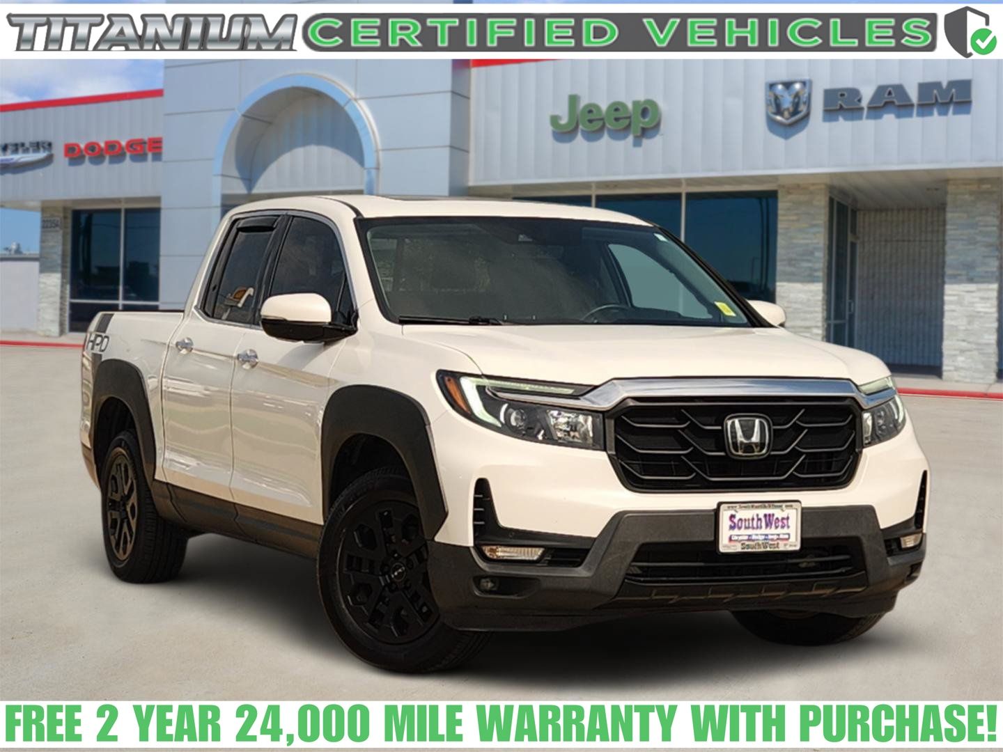 Platinum White Pearl 2022 Honda Ridgeline Pickup Truck All-Wheel Drive 9-Speed Automatic