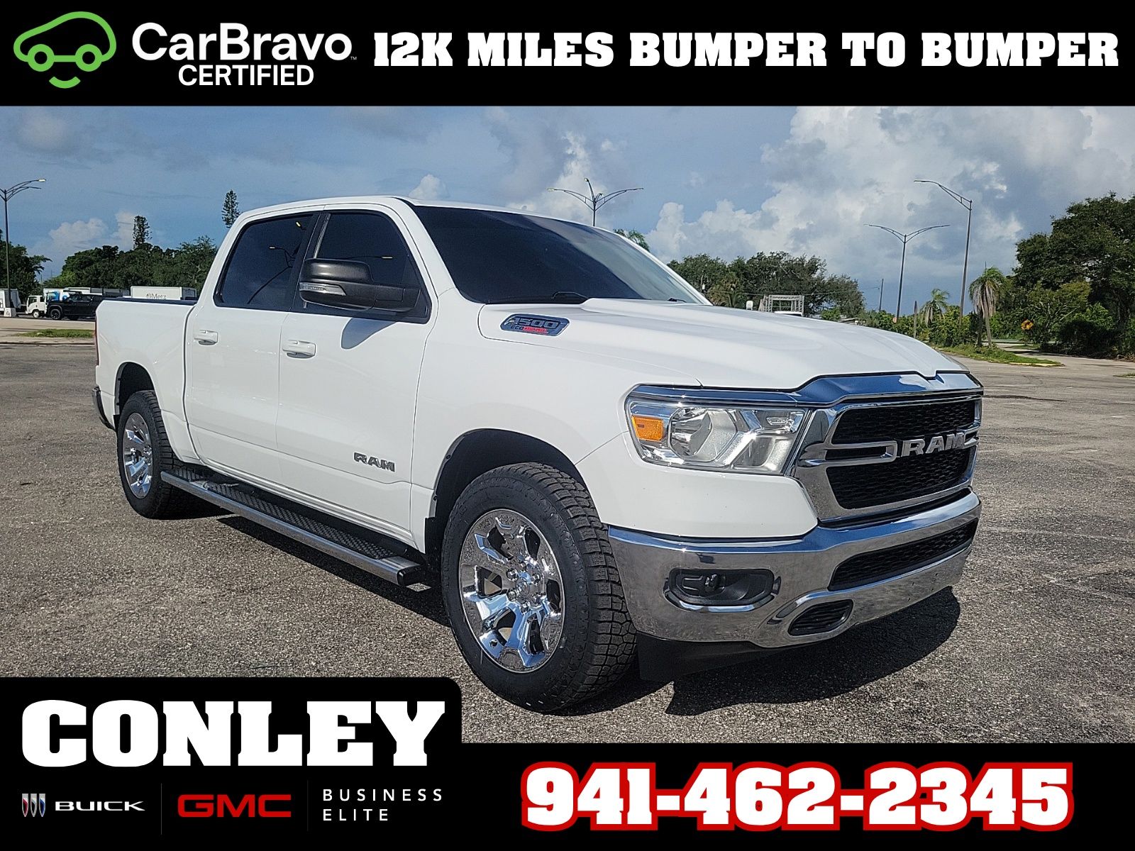 Bright White Clearcoat 2022 RAM 1500 Pickup Truck Four-Wheel Drive 8-Speed Automatic