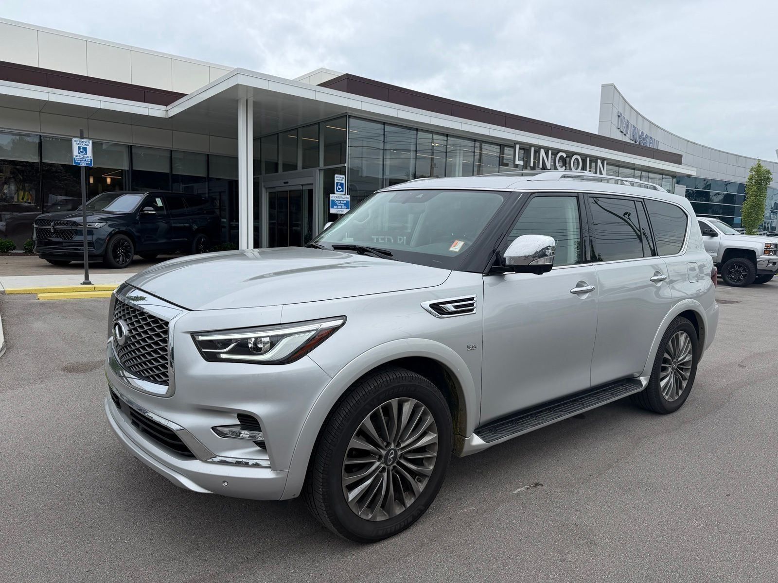 Gray (Liquid Platinum) 2019 INFINITI QX80 Luxe RWD SUV / Crossover Rear-Wheel Drive 7-Speed Automatic