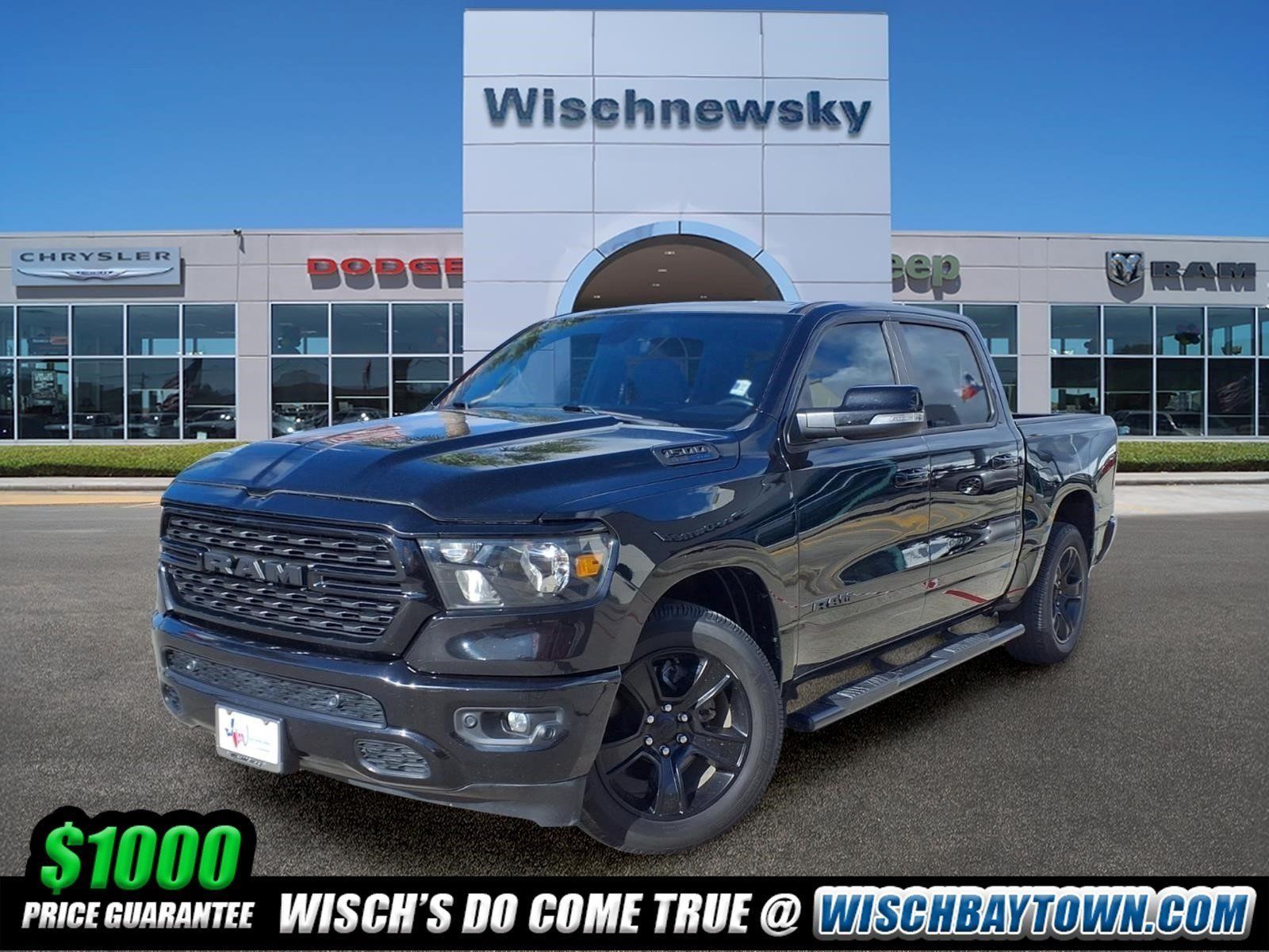Diamond Black Crystal Pearlcoat 2022 RAM 1500 Pickup Truck 4X2 8-Speed Automatic