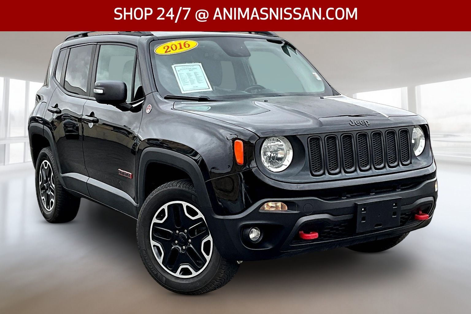 Black 2016 Jeep Renegade Trailhawk 4WD SUV / Crossover Four-Wheel Drive 9-Speed Automatic