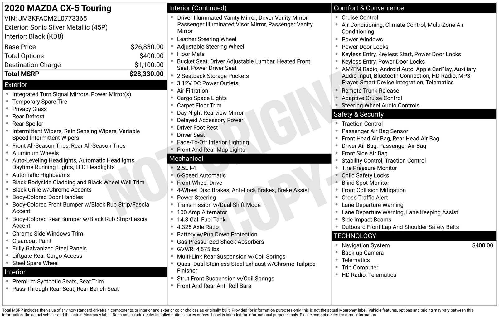 Used Car 2020 Mazda Cx-5  Touring For Sale Under $20,000 In Austin, Texas