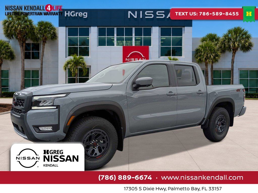 Boulder Gray Pearl 2026 Nissan Frontier Pickup Truck Four-Wheel Drive 9-Speed Automatic Overdrive