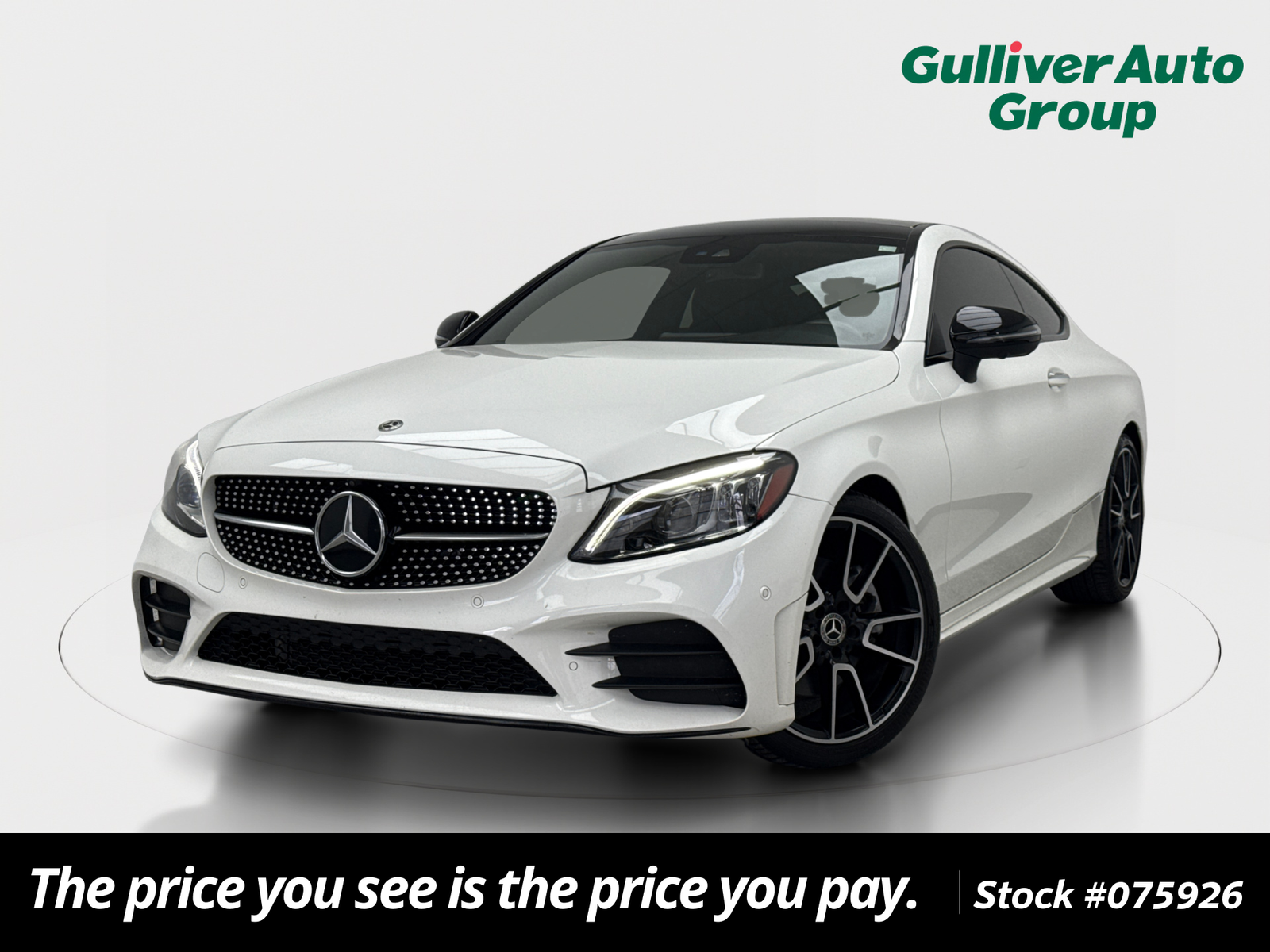 designo Diamond White Metallic 2021 Mercedes-Benz C-Class Coupe Rear-Wheel Drive 9-Speed Automatic