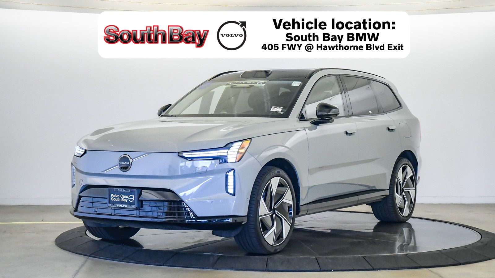 Gray (Vapour Grey Metallic) 2025 Volvo EX90 Twin Performance Ultra 7-Passenger eAWD SUV / Crossover All-Wheel Drive 1-Speed Automatic