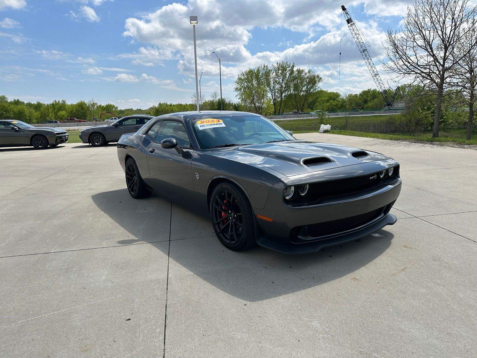 Gray (Granite Crystal Metallic Clearcoat) 2023 Dodge Challenger SRT Hellcat Jailbreak RWD Coupe Rear-Wheel Drive 8-Speed Automatic
