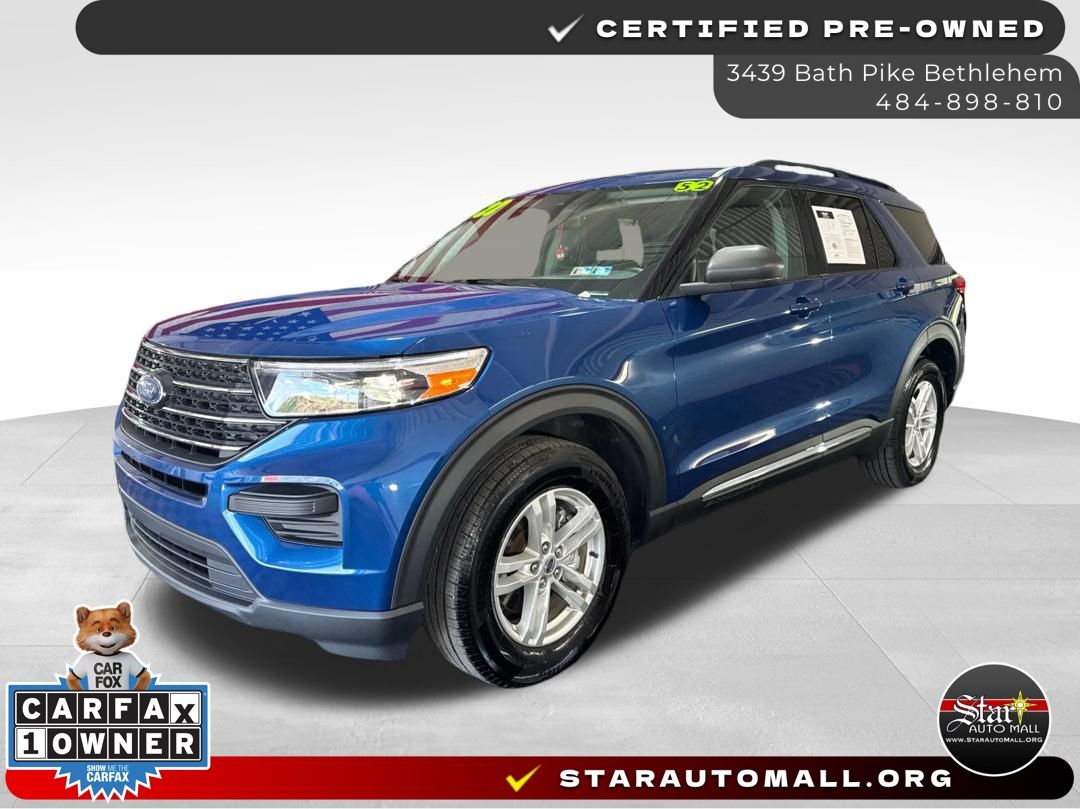 Blue Metallic 2022 Ford Explorer SUV / Crossover All-Wheel Drive Automatic