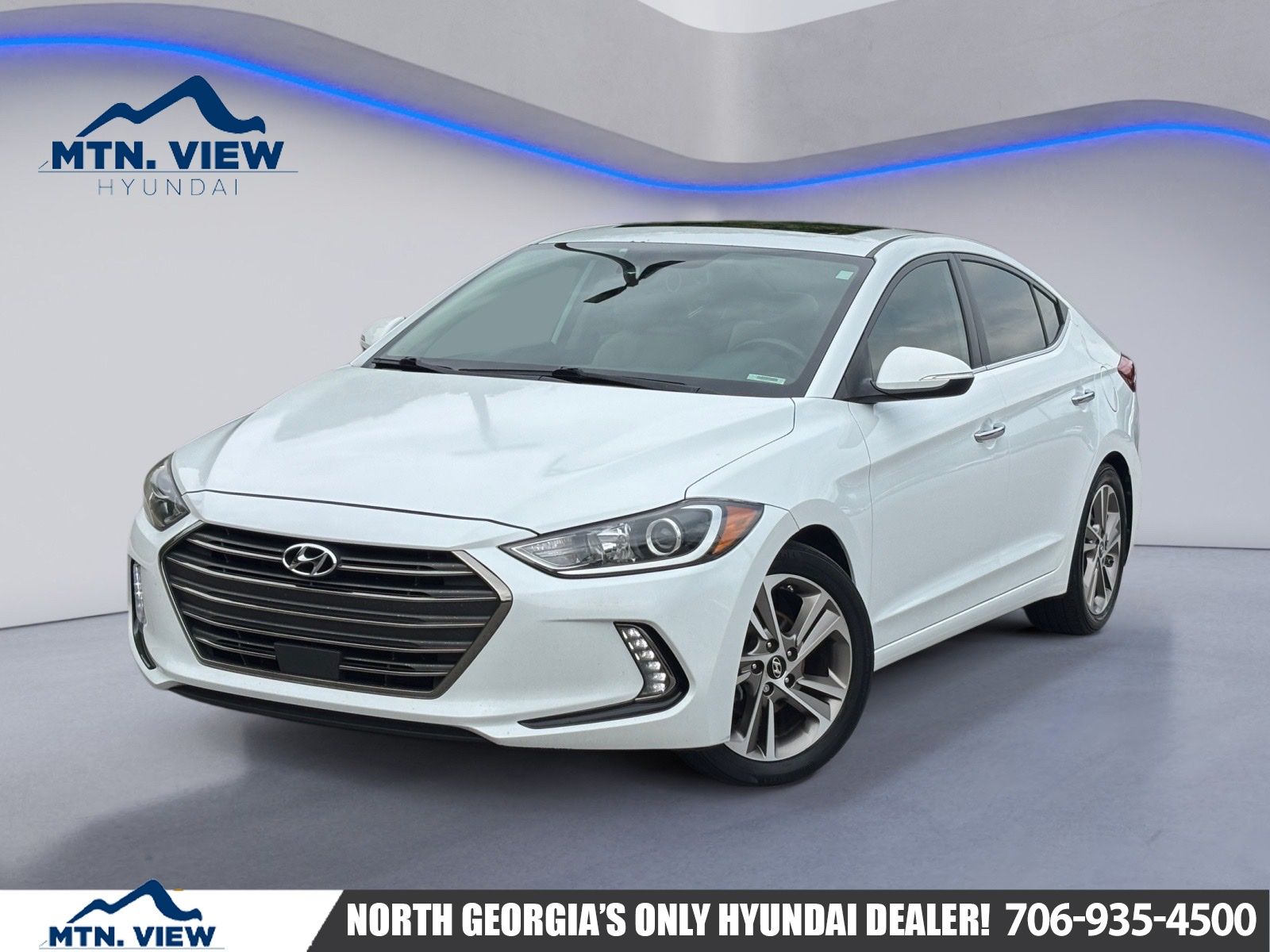Quartz White Pearl 2017 Hyundai Elantra Limited FWD Sedan Front-Wheel Drive Automatic