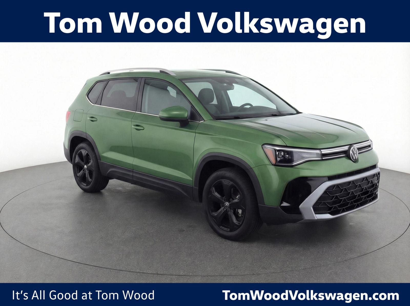 Bright Moss Green Metallic 2025 Volkswagen Taos SEL 4Motion SUV / Crossover All-Wheel Drive 8-Speed Automatic