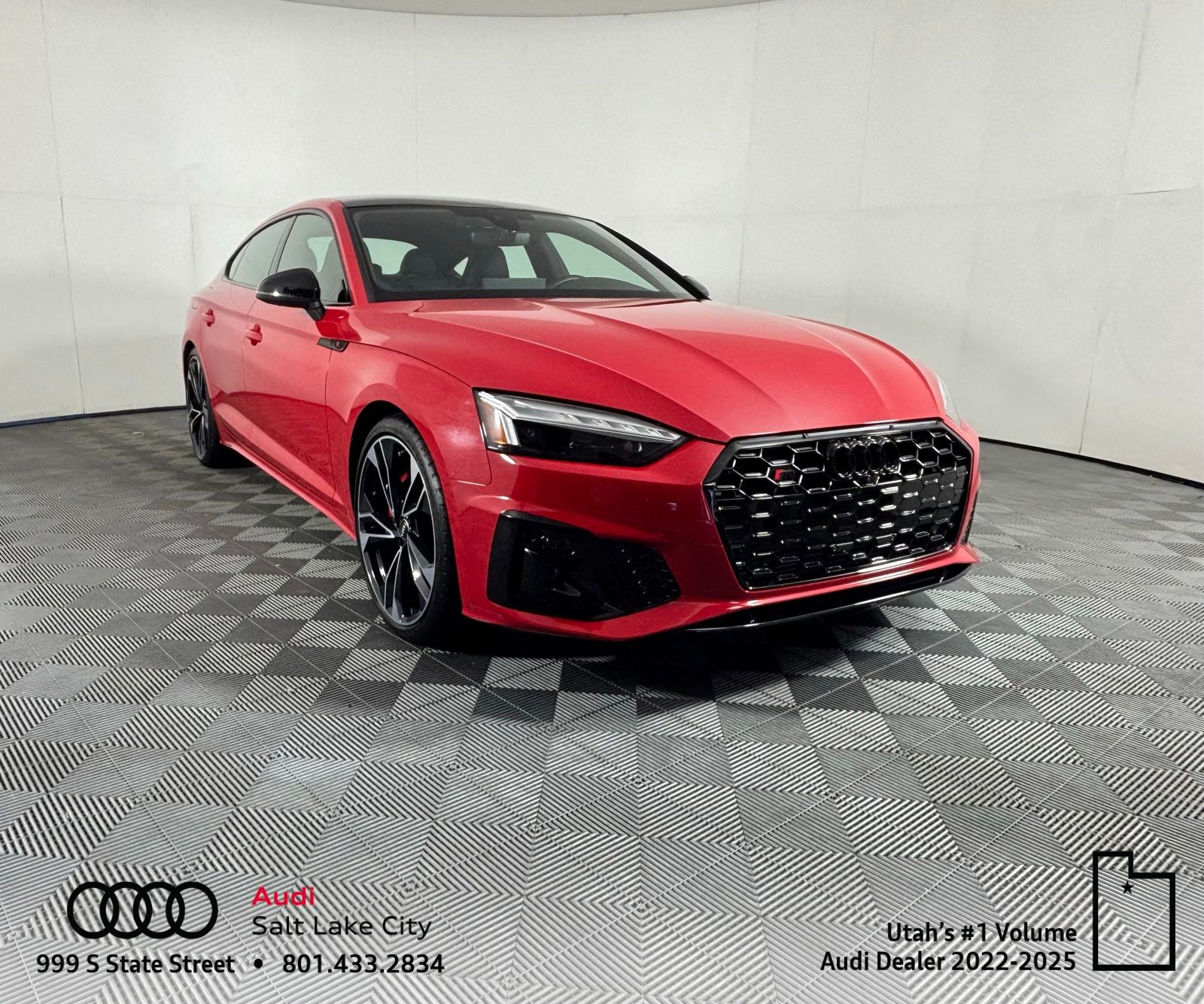 Progressive Red Metallic 2025 Audi S5 Sportback Sedan All-Wheel Drive 8-Speed Automatic