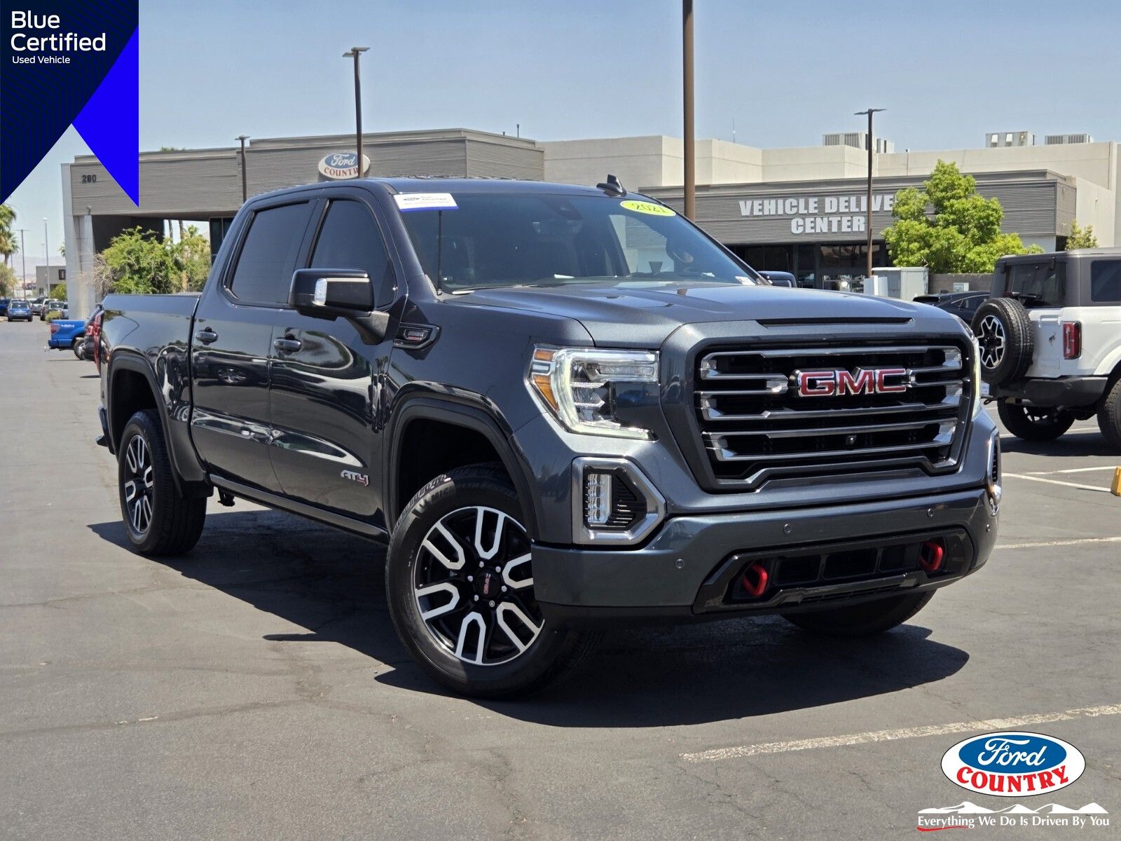 Gray (Dark Sky Metallic) 2021 GMC Sierra 1500 AT4 Crew Cab 4WD Pickup Truck Four-Wheel Drive Automatic