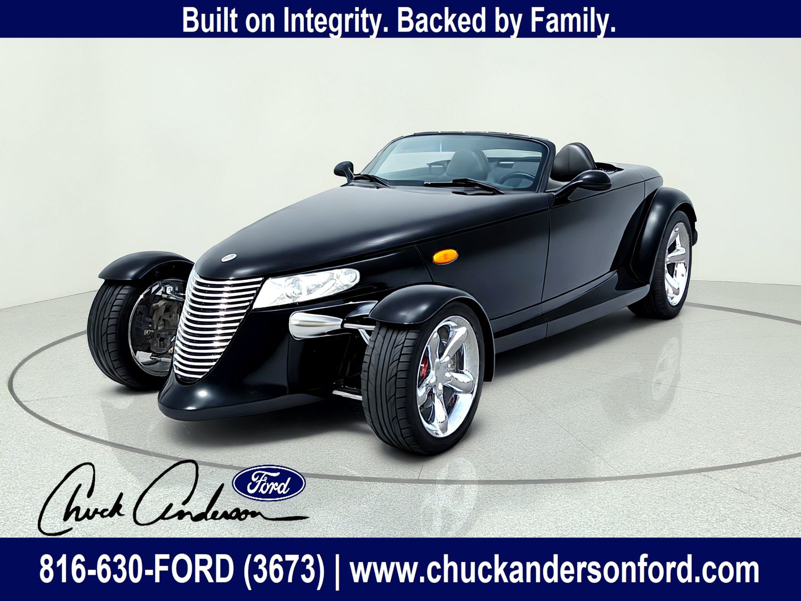 Prowler Black Clearcoat/Black Soft Top 2000 Plymouth Prowler Convertible Rear-Wheel Drive 4-Speed Automatic