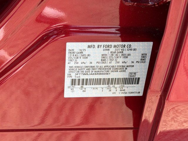 New 2025 Ruby Red Metallic Tinted Clearcoat Ford XLT image 31