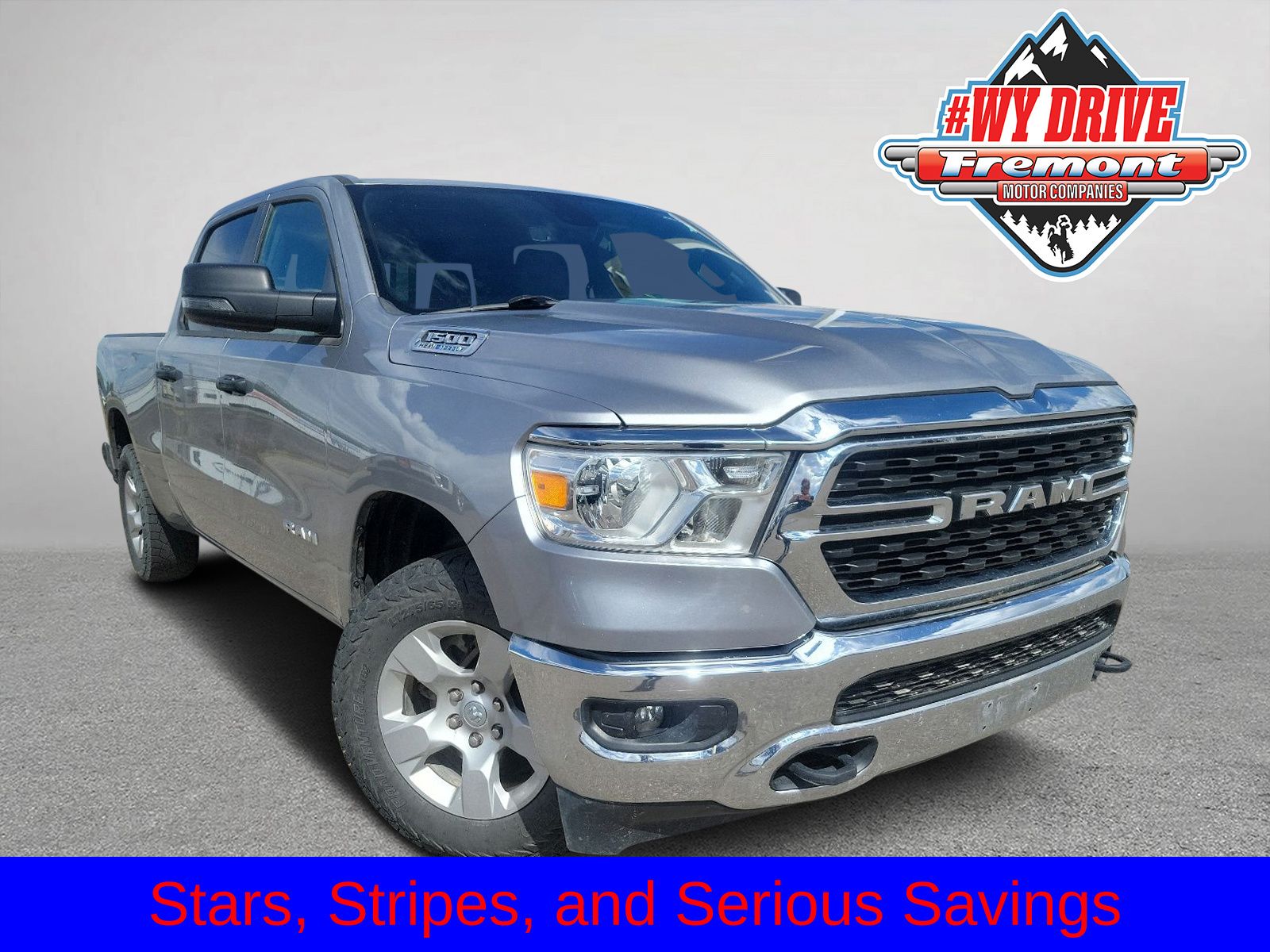 Billet Silver Metallic Clearcoat 2023 RAM 1500 Pickup Truck Four-Wheel Drive 8-Speed Automatic