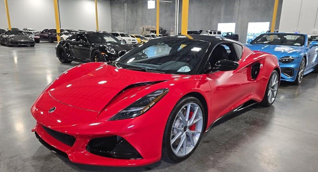 Red 2025 Lotus Emira Coupe Rear-Wheel Drive 6-Speed Automatic