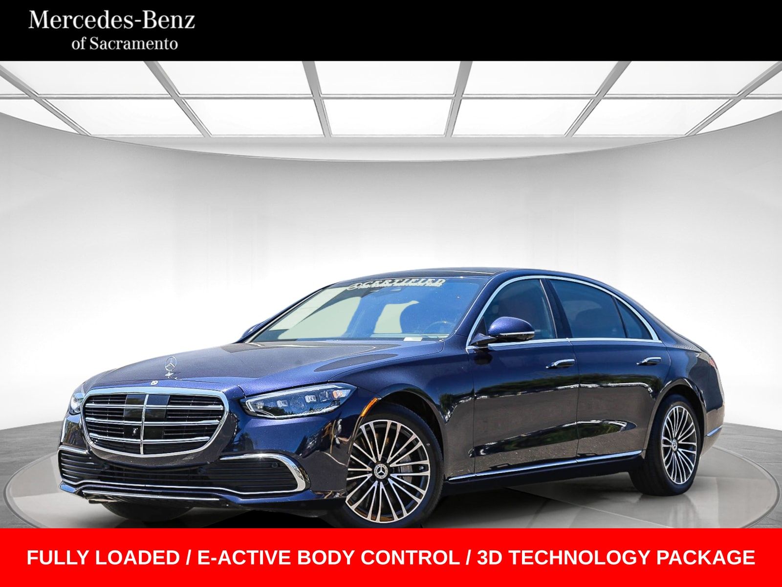 Nautical Blue Metallic 2023 Mercedes-Benz S-Class S 500 4MATIC AWD Sedan All-Wheel Drive 9-Speed Automatic