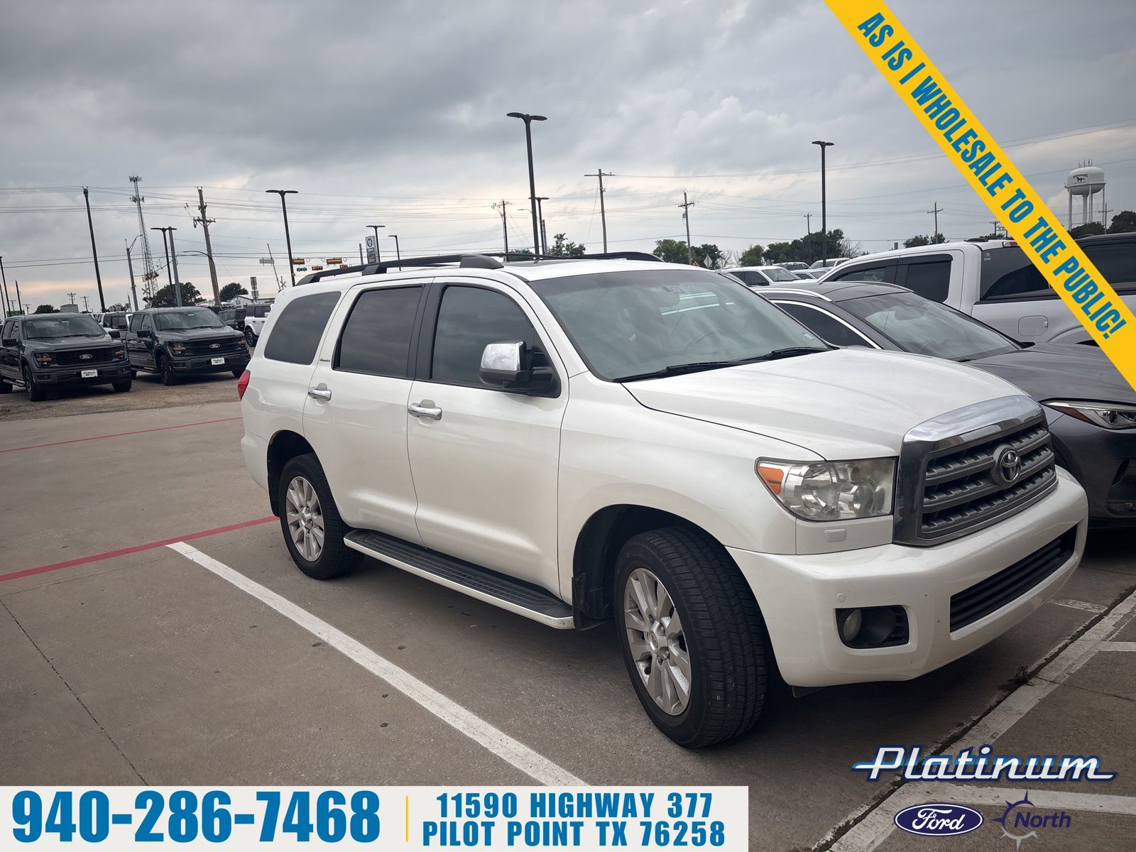 White (Blizzard Pearl) 2016 Toyota Sequoia Platinum SUV / Crossover 4X2 6-Speed Automatic