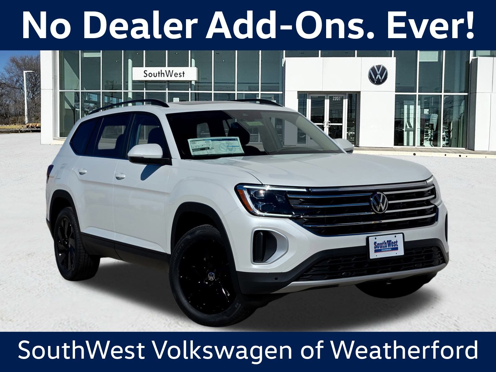 Opal White Pearl 2026 Volkswagen Atlas SE FWD with Technology SUV / Crossover Front-Wheel Drive 8-Speed Automatic