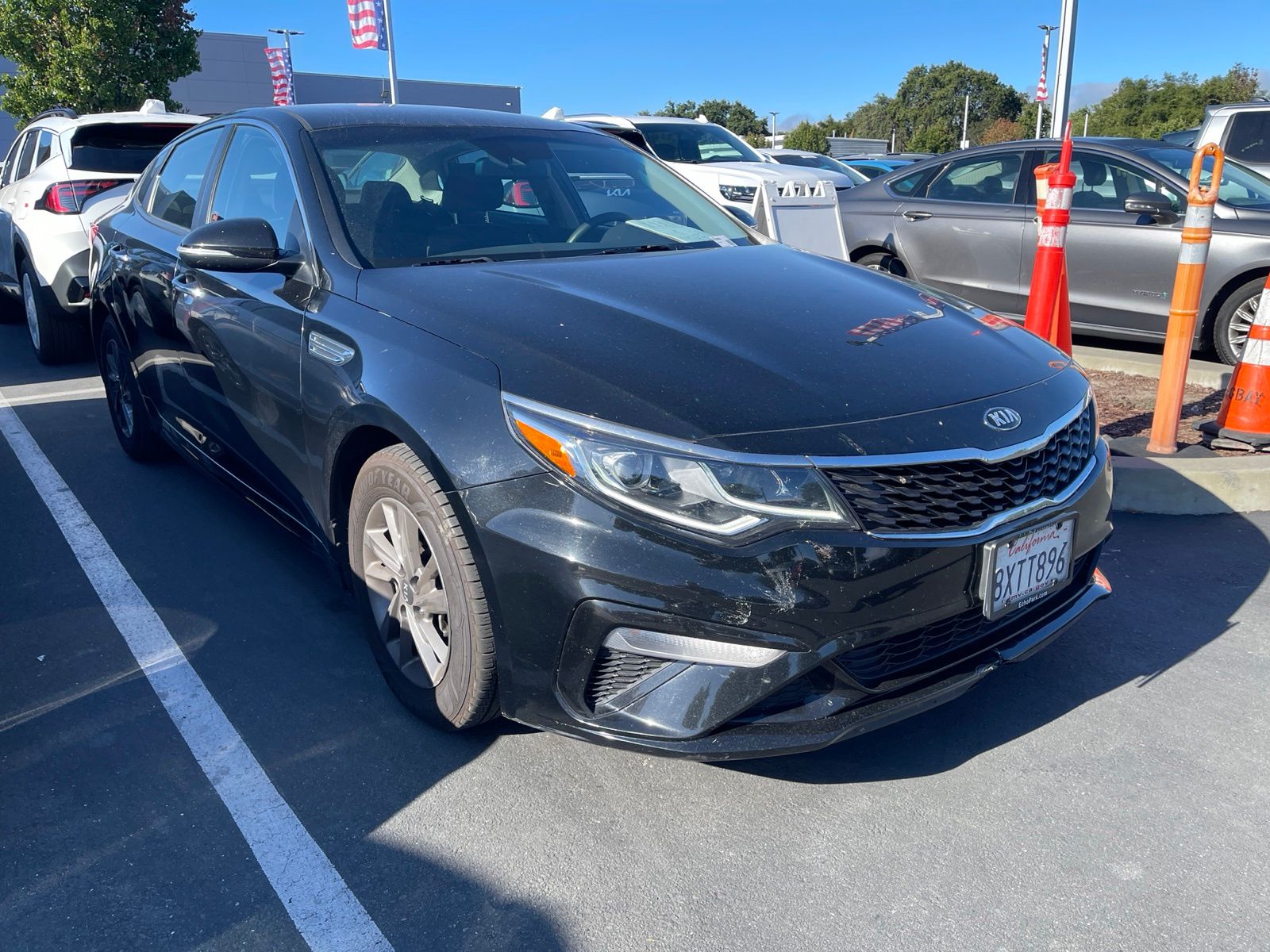 Ebony Black 2019 Kia Optima Sedan Front-Wheel Drive 6-Speed Automatic