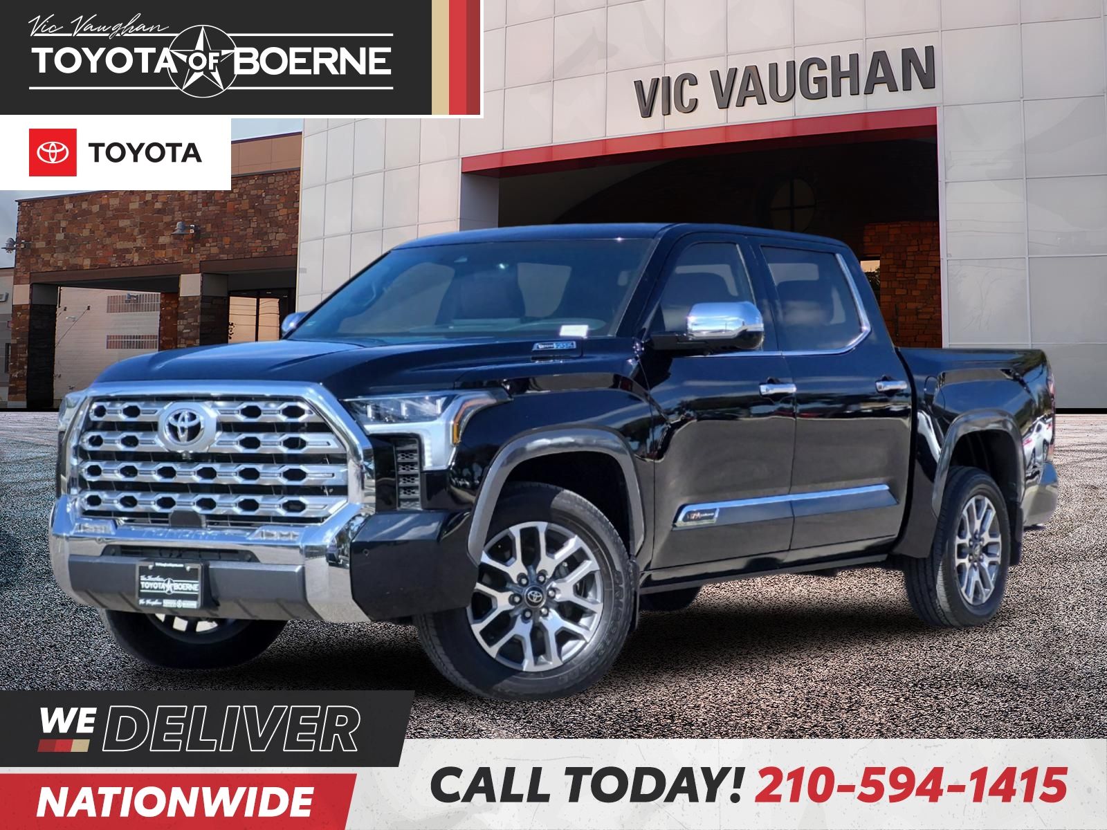 Midnight Black Metallic 2025 Toyota Tundra Hybrid Pickup Truck Four-Wheel Drive Automatic