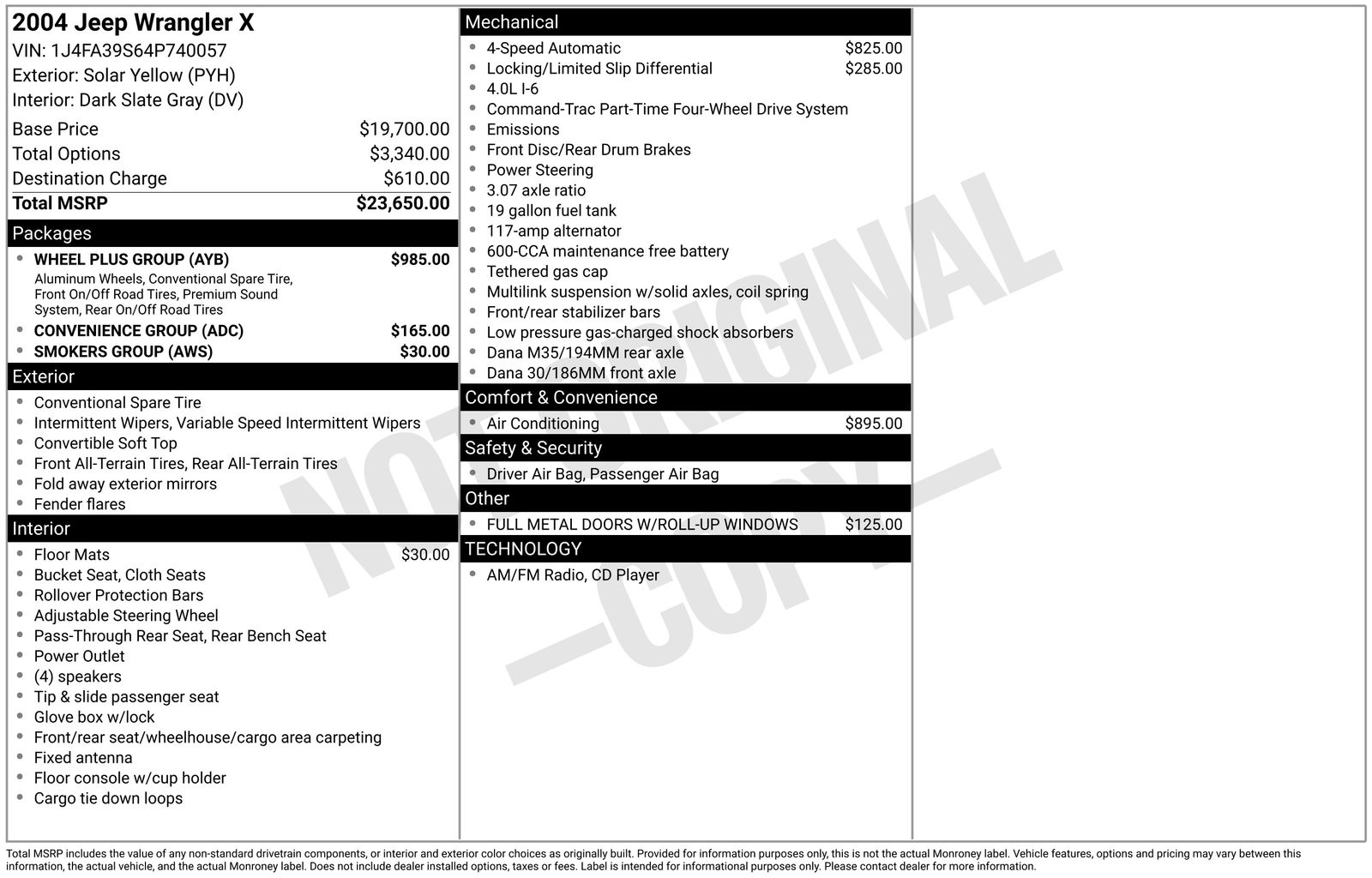 Used Car 2004 Jeep Wrangler  X For Sale Under $15,000 In Austin, Texas