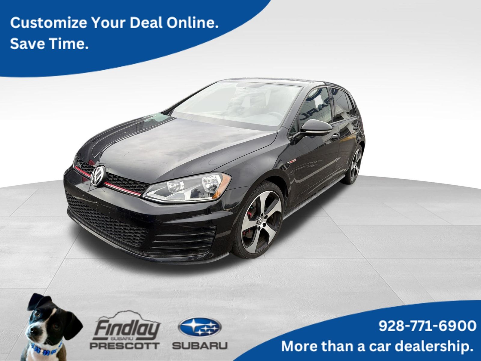Deep Black 2016 Volkswagen Golf GTI Hatchback Front-Wheel Drive 6-Speed Dual Clutch