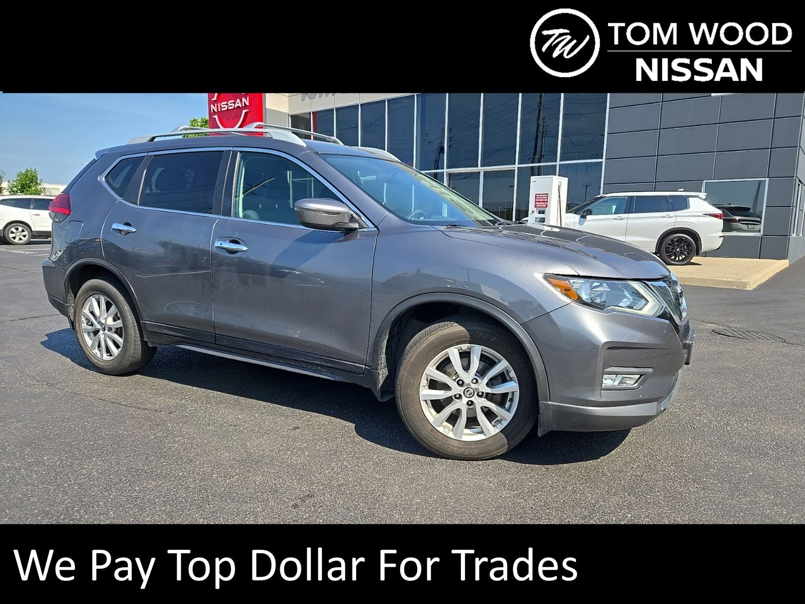 Gray 2017 Nissan Rogue SUV / Crossover Front-Wheel Drive Continuously Variable Transmission