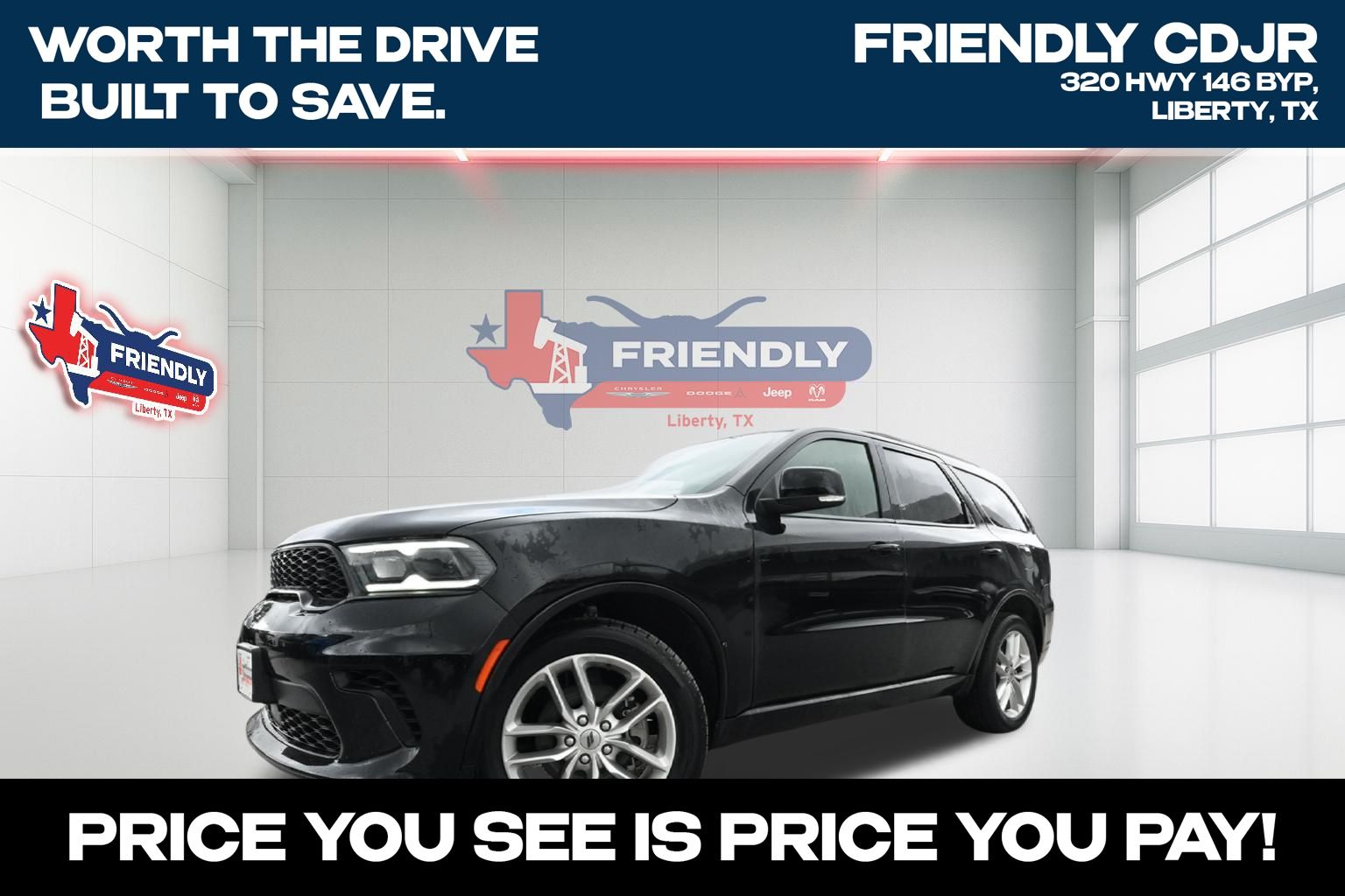 DB Black Crystal Clearcoat 2024 Dodge Durango SUV / Crossover All-Wheel Drive 8-Speed Automatic