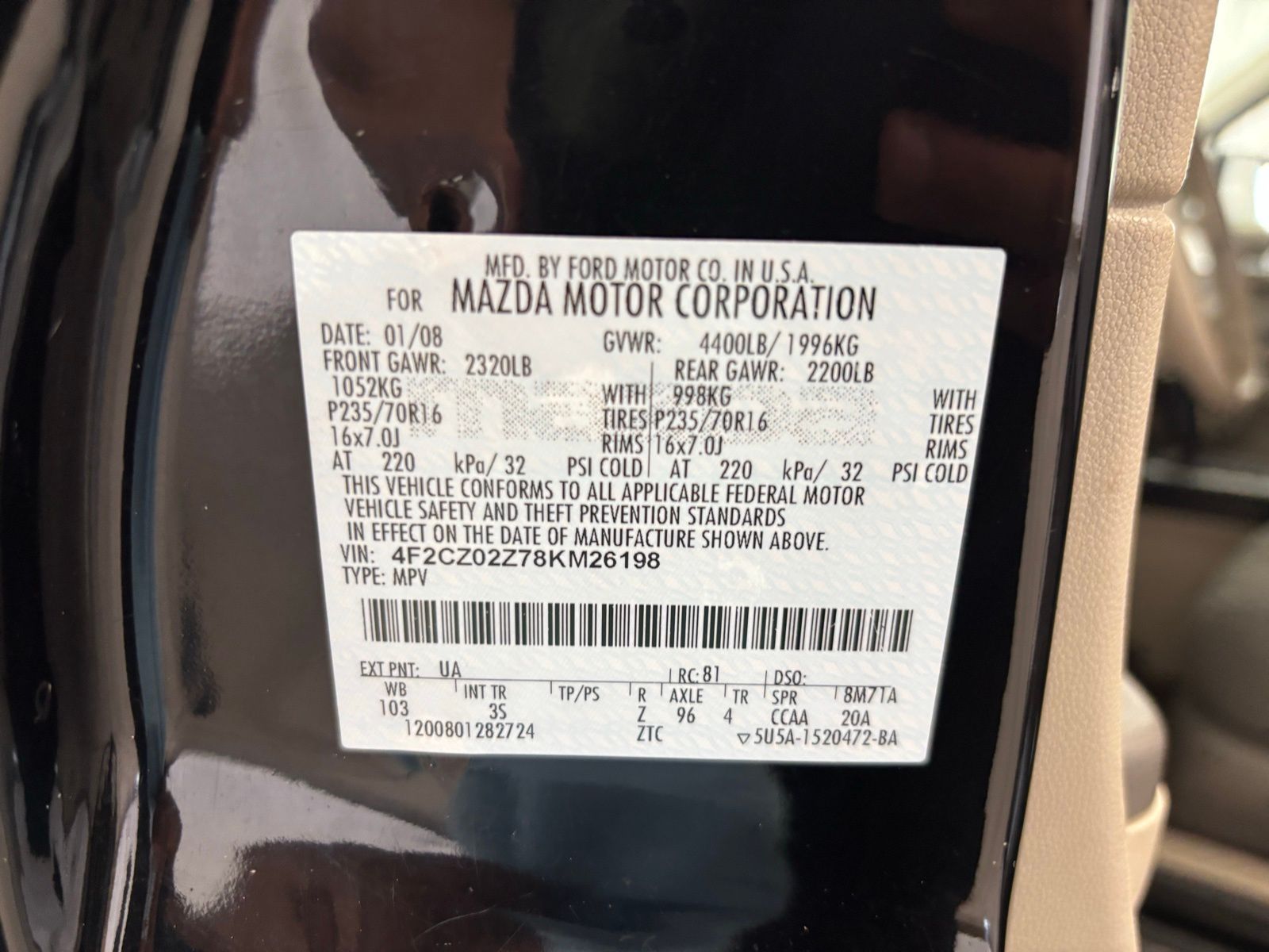 Used Car 2008 Mazda Tribute  I For Sale Under $10,000 In Austin, Texas