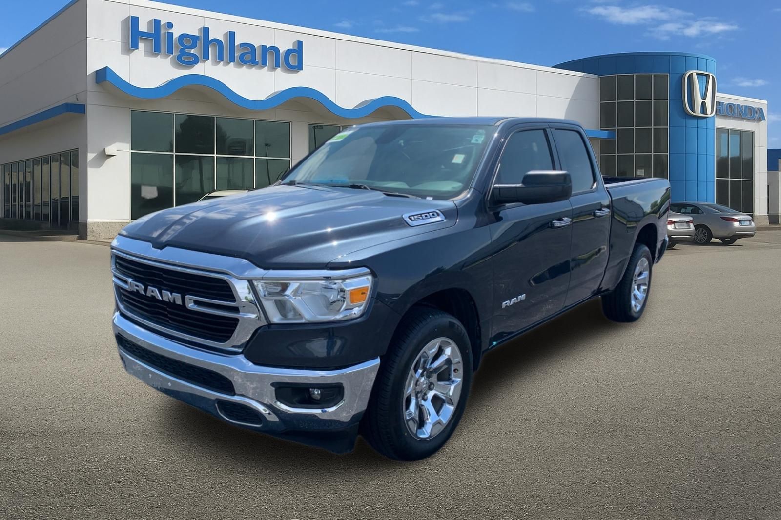 Gray (Maximum Steel Metallic Clearcoat) 2019 RAM 1500 Big Horn Quad Cab RWD Pickup Truck 4X2 8-Speed Automatic